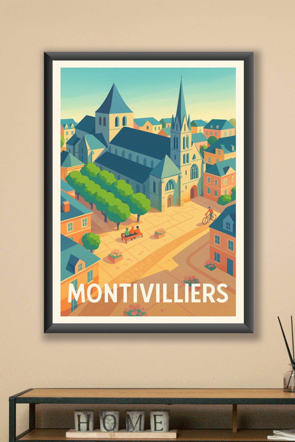 Affiche Montivilliers — Charme et Sérénité normande · poster d'art de Montivilliers