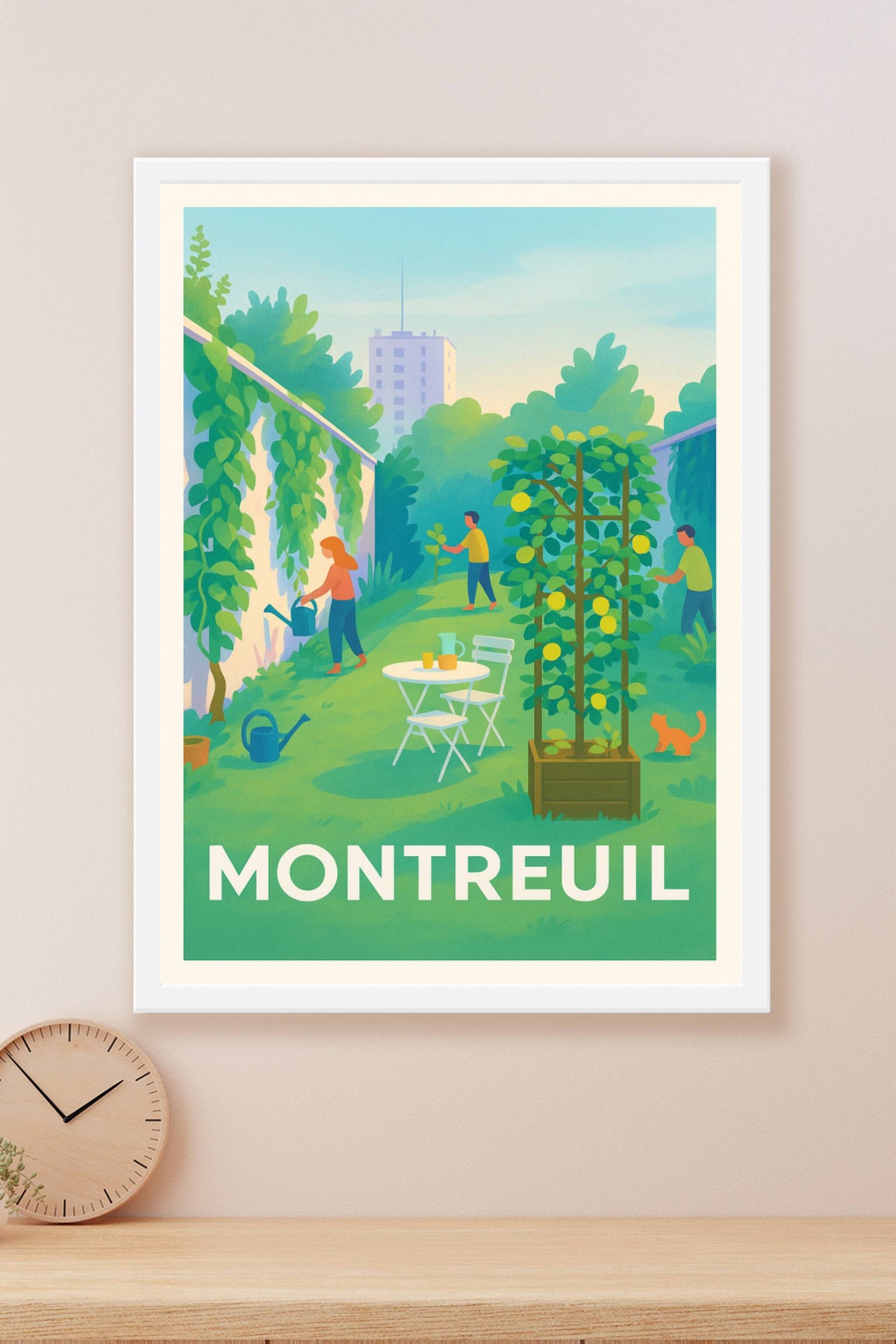 Affiche Montreuil — Havre de verdure en ville · poster d'art de Montreuil