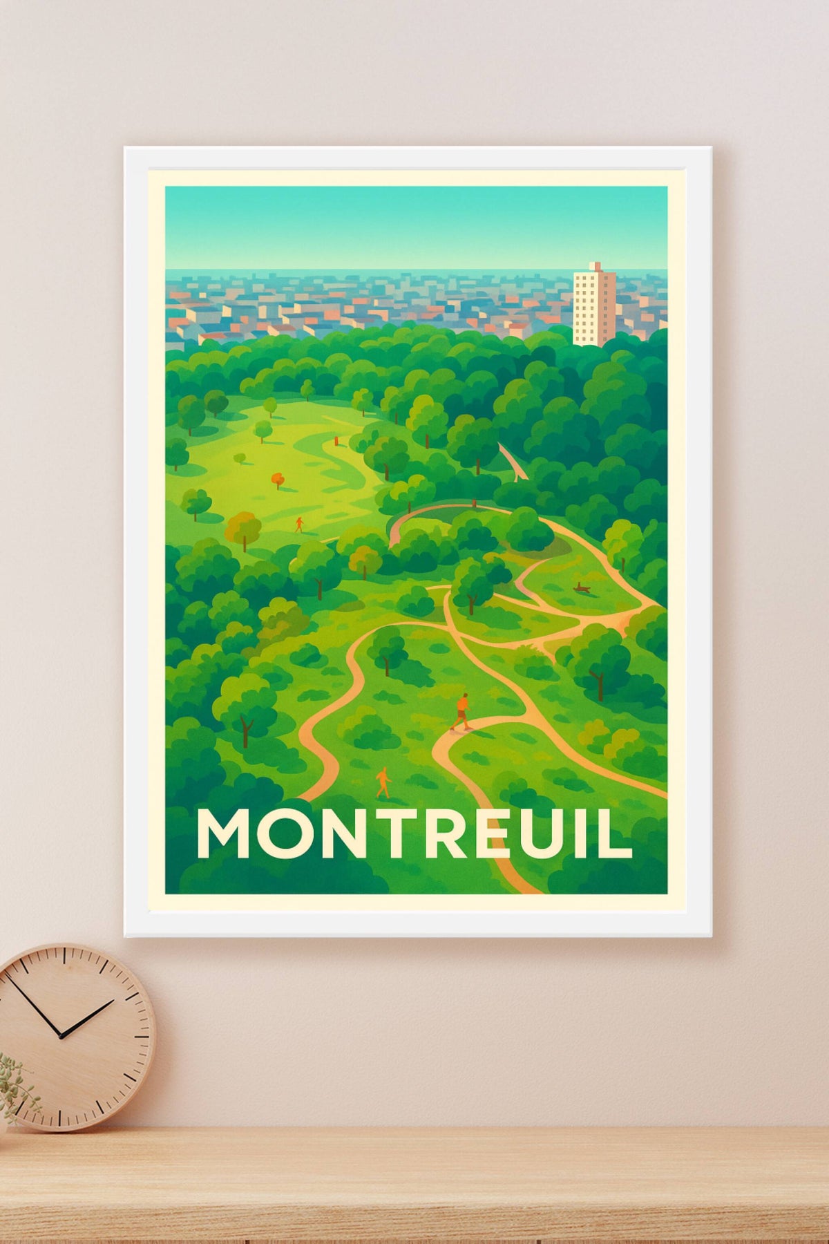 Affiche Montreuil — Échappée verte en pleine ville · poster d'art de Montreuil
