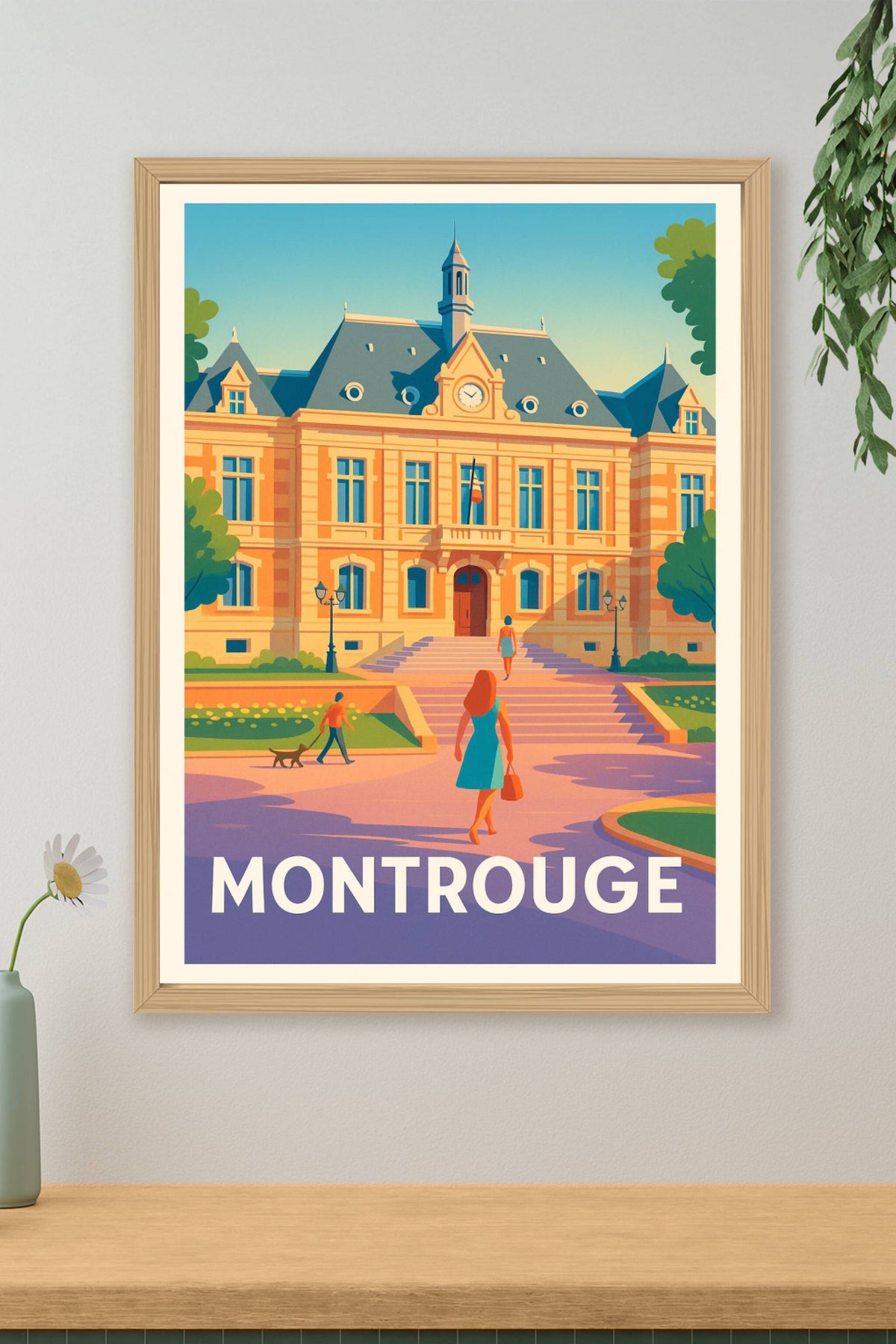 Affiche Montrouge — Élégance et lumière au cœur de la banlieue parisienne · poster d'art de Montrouge