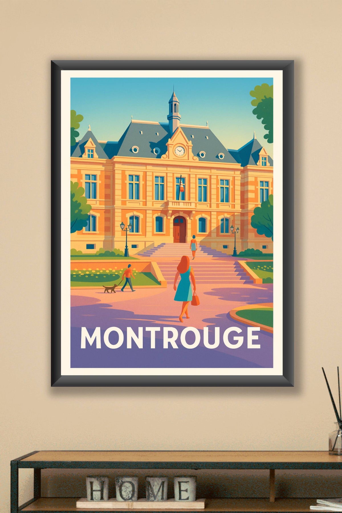 Affiche Montrouge — Élégance et lumière au cœur de la banlieue parisienne · poster d'art de Montrouge
