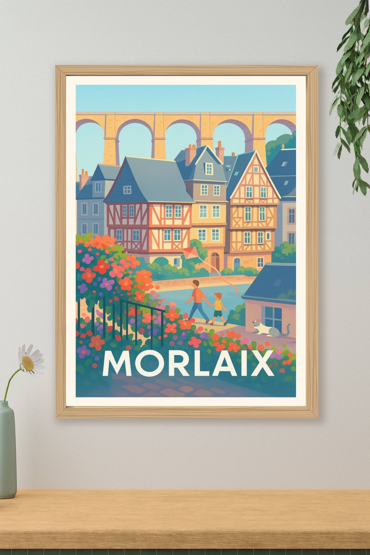 Affiche Morlaix — Charme et douceur bretonne · poster d'art de Morlaix