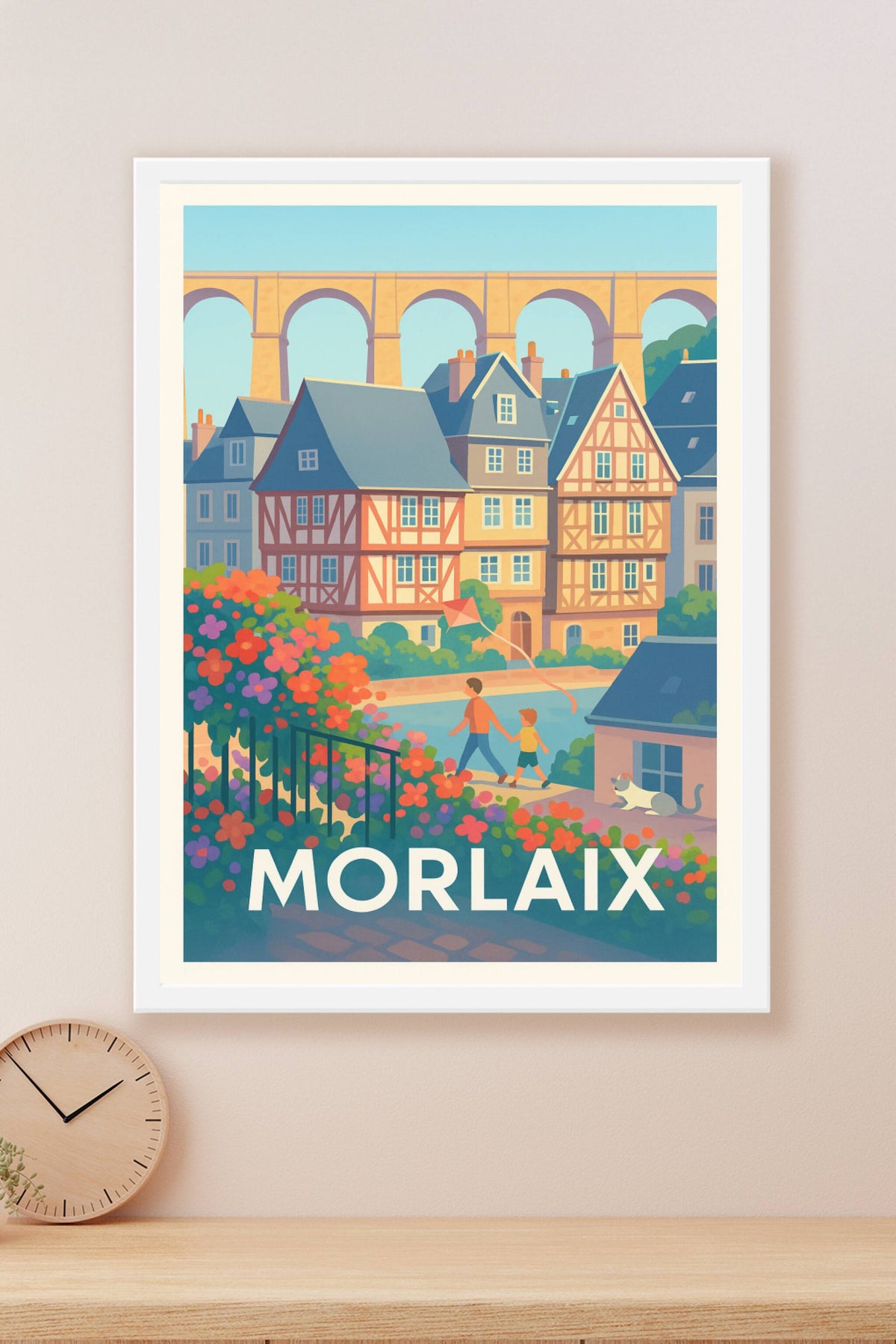 Affiche Morlaix — Charme et douceur bretonne · poster d'art de Morlaix