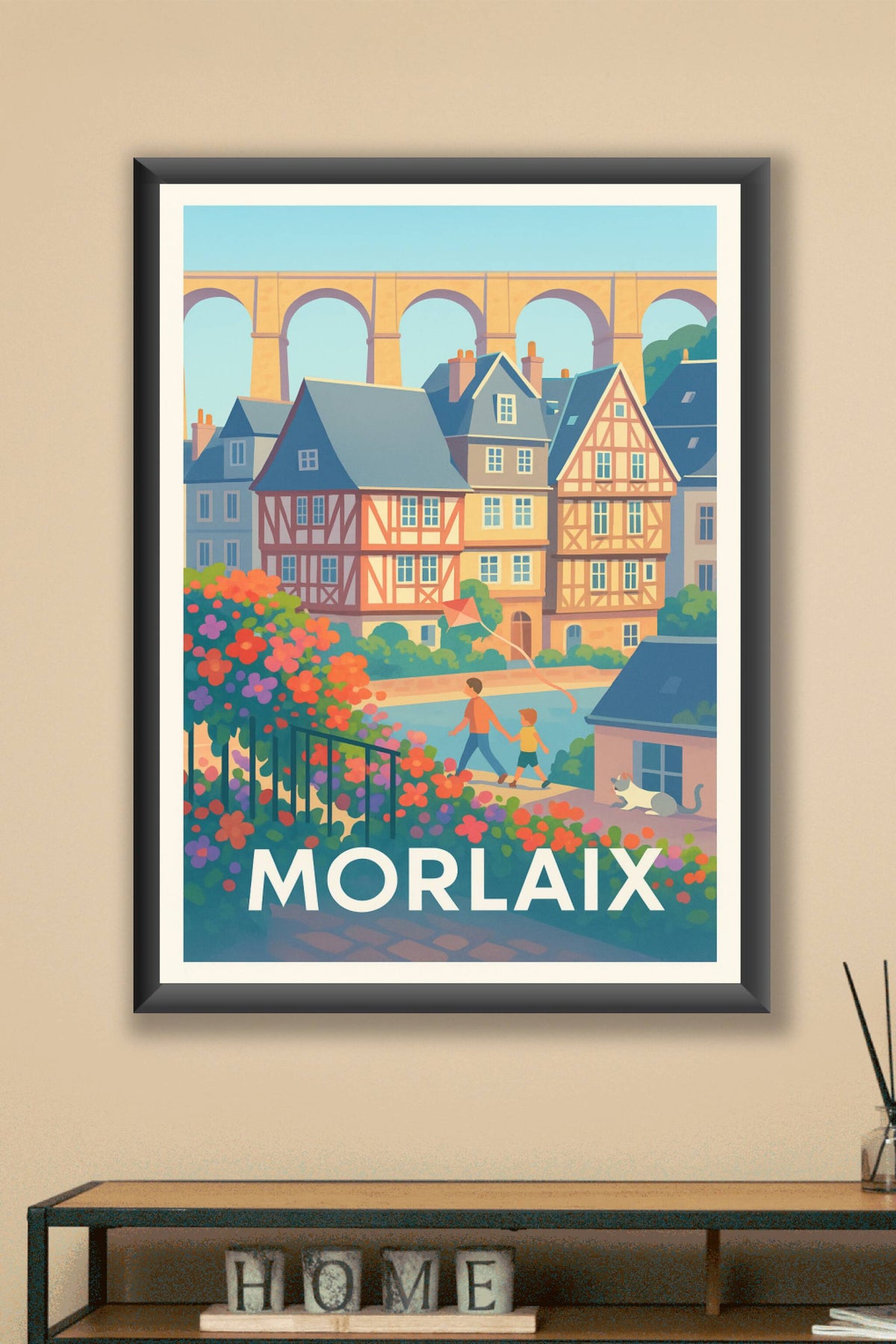 Affiche Morlaix — Charme et douceur bretonne · poster d'art de Morlaix