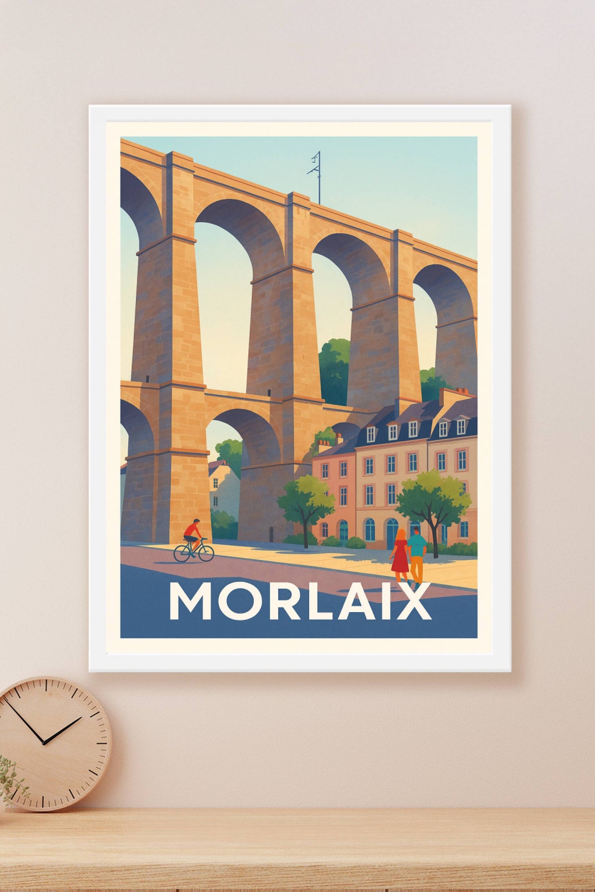Affiche Morlaix — Le charme majestueux du viaduc breton · poster d'art de Morlaix
