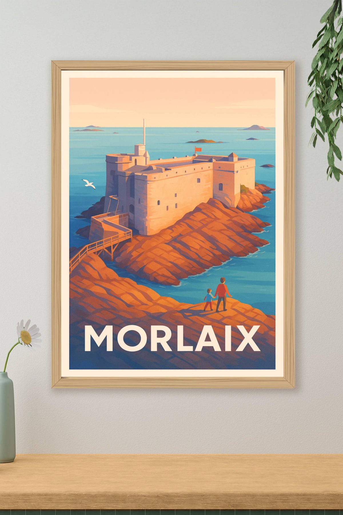 Affiche Morlaix — Un havre historique au bord de la mer · poster d'art de Morlaix