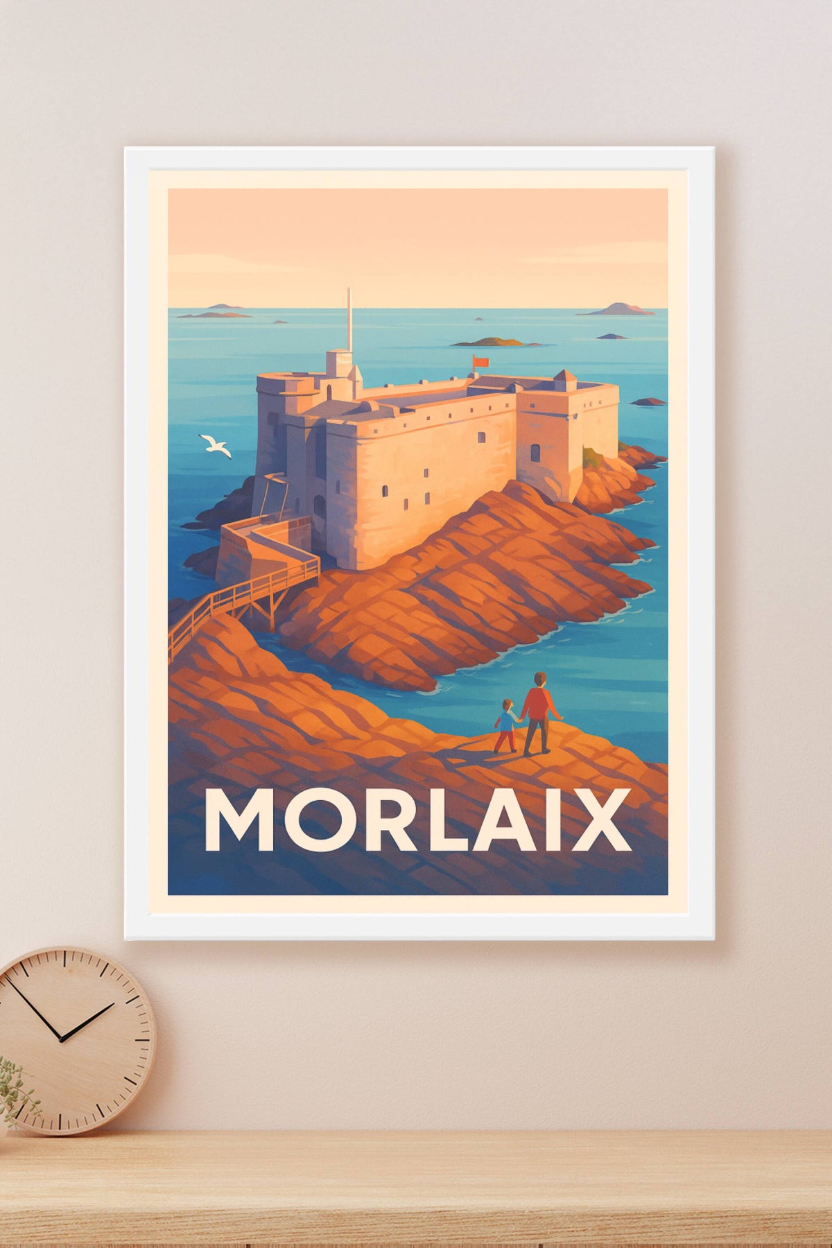 Affiche Morlaix — Un havre historique au bord de la mer · poster d'art de Morlaix