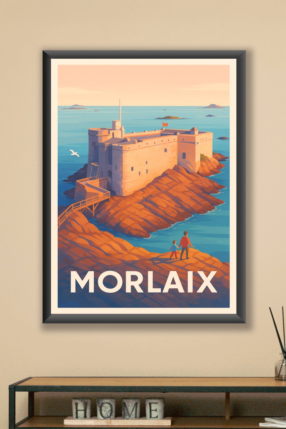 Affiche Morlaix — Un havre historique au bord de la mer · poster d'art de Morlaix