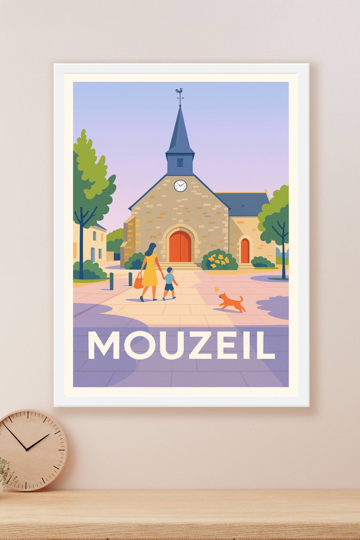 Affiche Mouzeil — Charme et Douceur du Village · poster d'art de Mouzeil