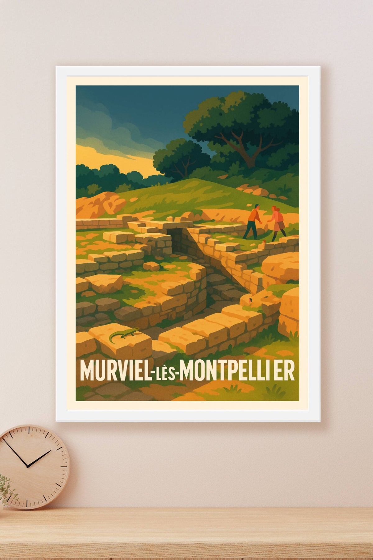 Affiche Murviel-lès-Montpellier — Voyage au cœur des vestiges antiques · poster d'art de Murviel-lès-Montpellier
