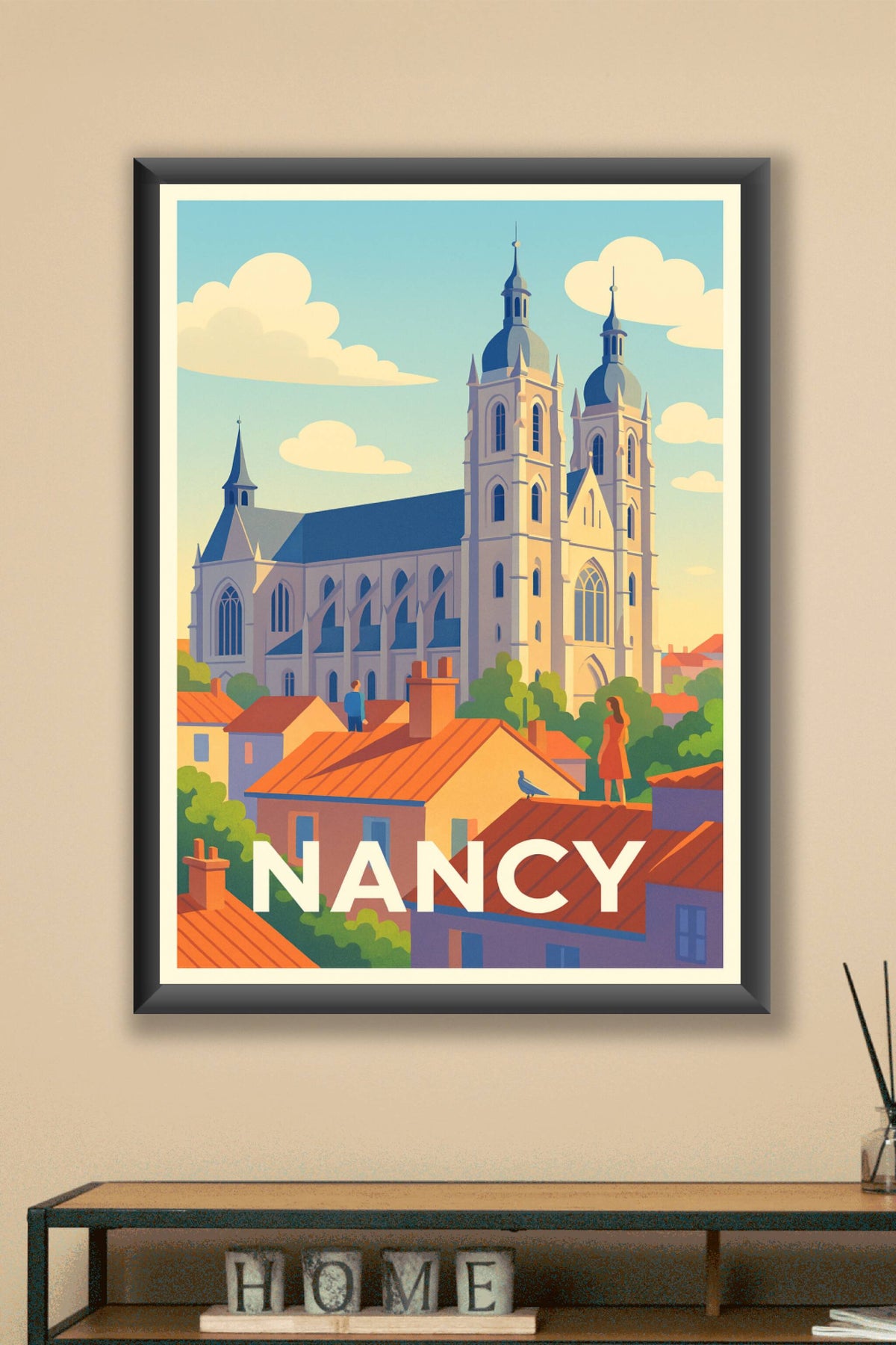 Affiche Nancy — Charme et Harmonie sur les Toits · poster d'art de Nancy