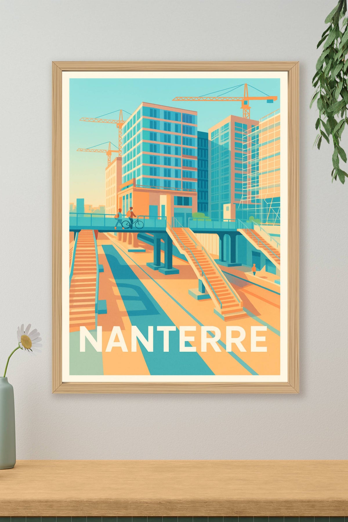 Affiche Nanterre — Une vision urbaine moderne · poster d'art de Nanterre