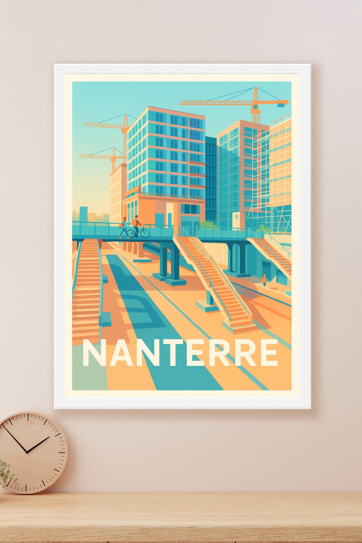 Affiche Nanterre — Une vision urbaine moderne · poster d'art de Nanterre