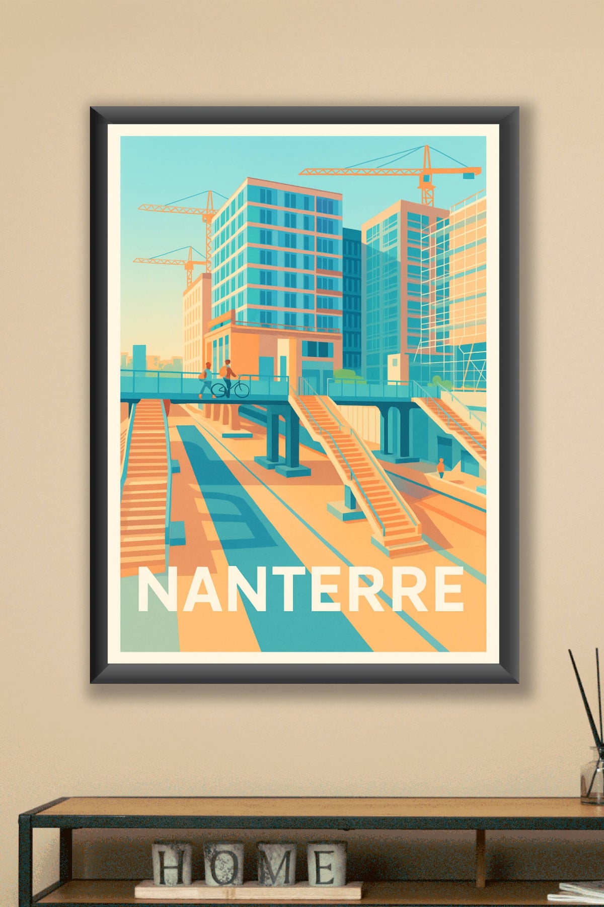 Affiche Nanterre — Une vision urbaine moderne · poster d'art de Nanterre