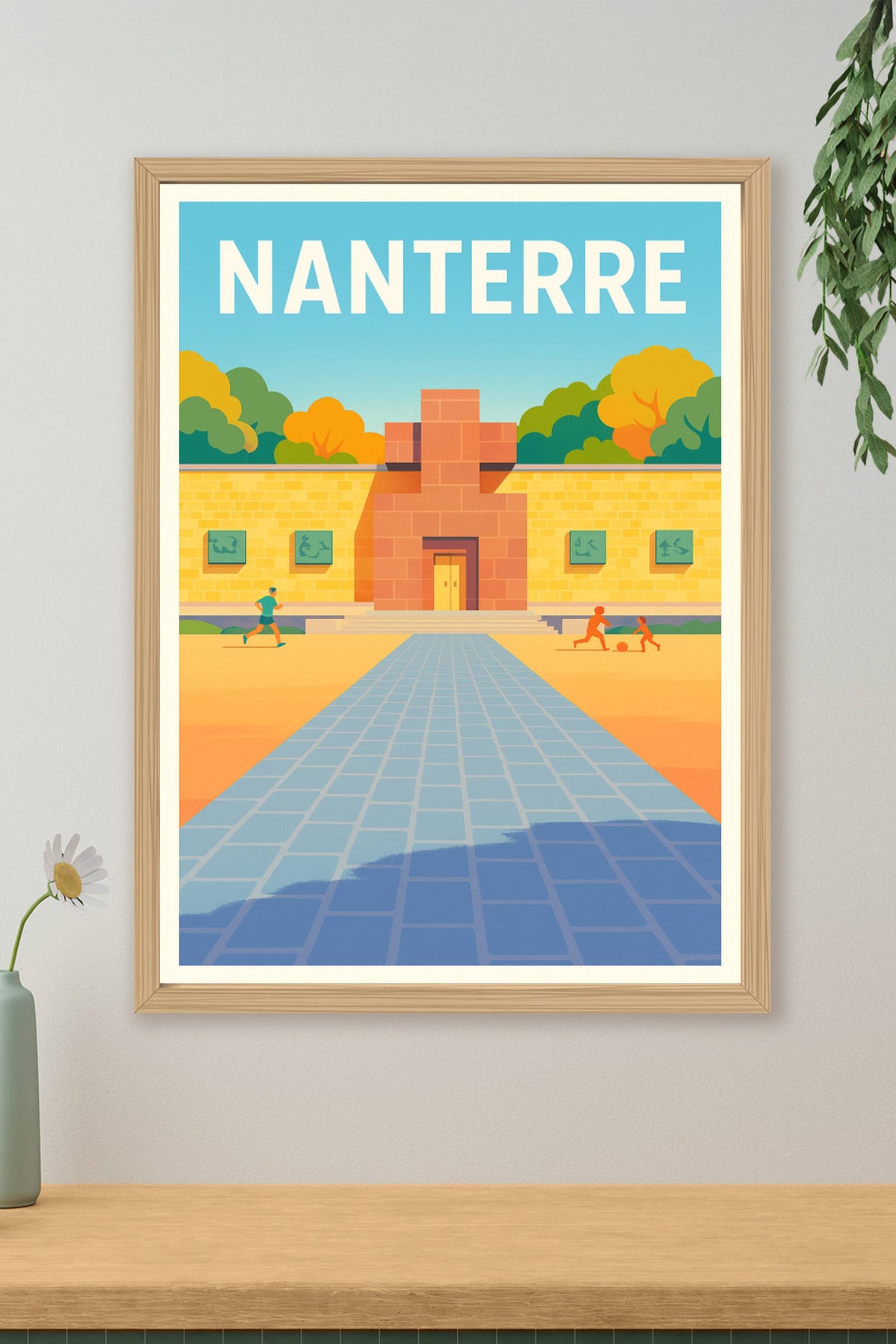 Affiche Nanterre — L'entrée iconique au cœur de la ville · poster d'art de Nanterre