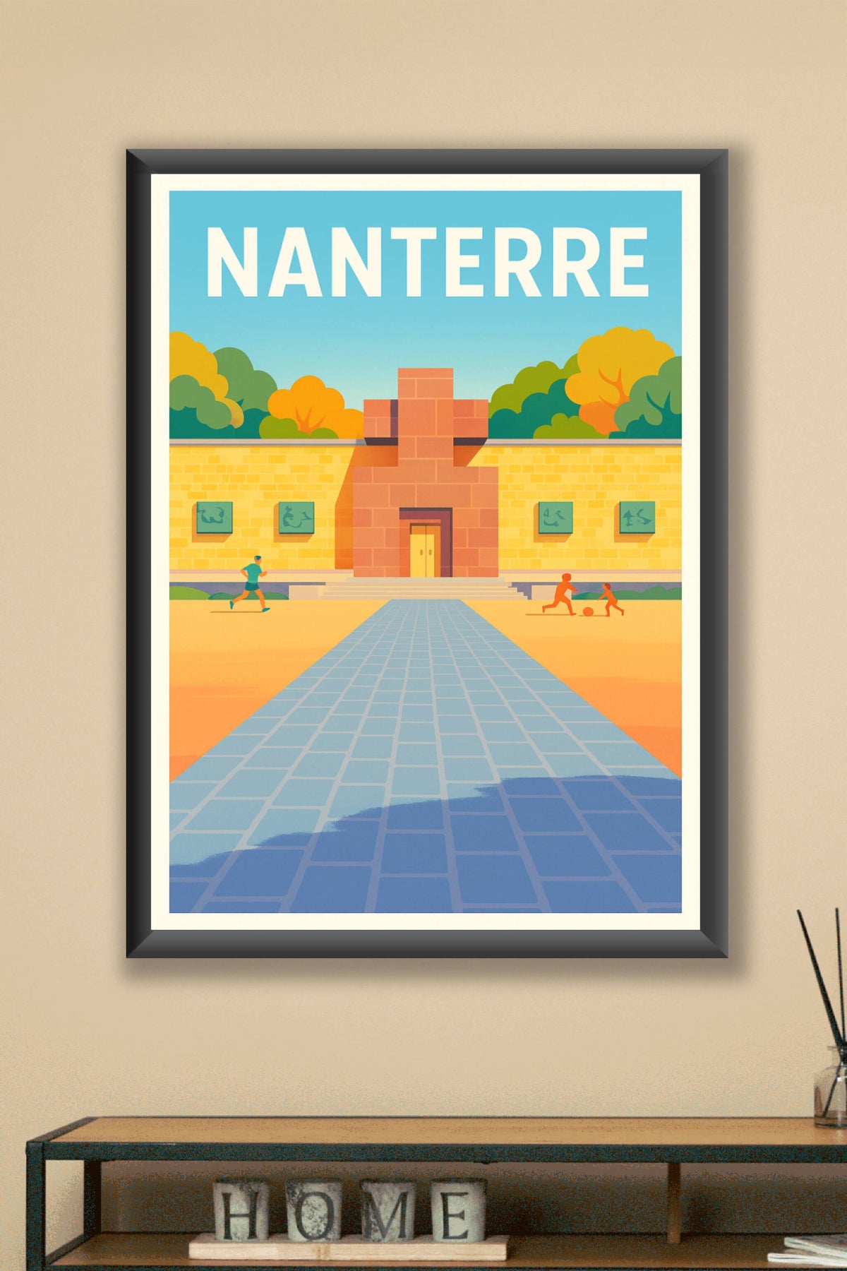 Affiche Nanterre — L'entrée iconique au cœur de la ville · poster d'art de Nanterre