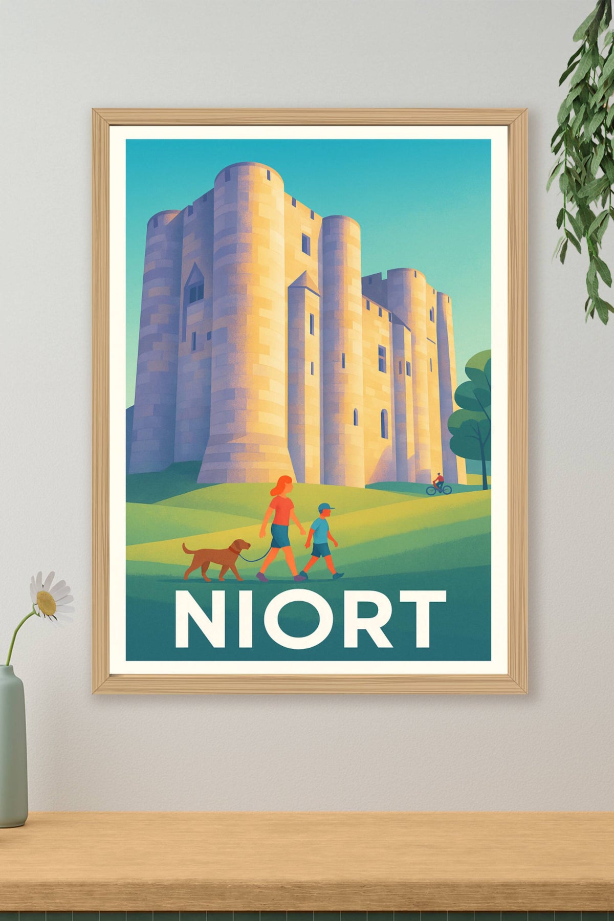 Affiche Niort — L'élégance médiévale au cœur de la ville · poster d'art de Niort