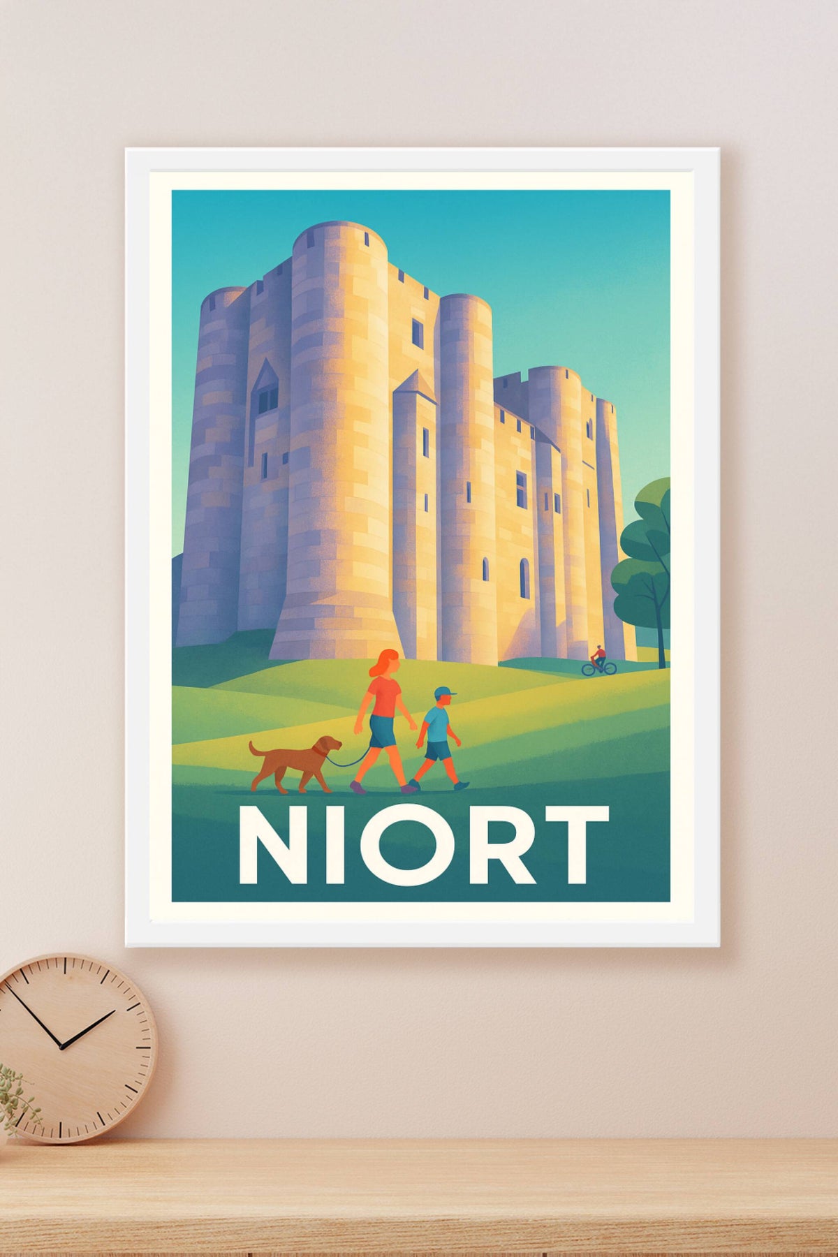 Affiche Niort — L'élégance médiévale au cœur de la ville · poster d'art de Niort