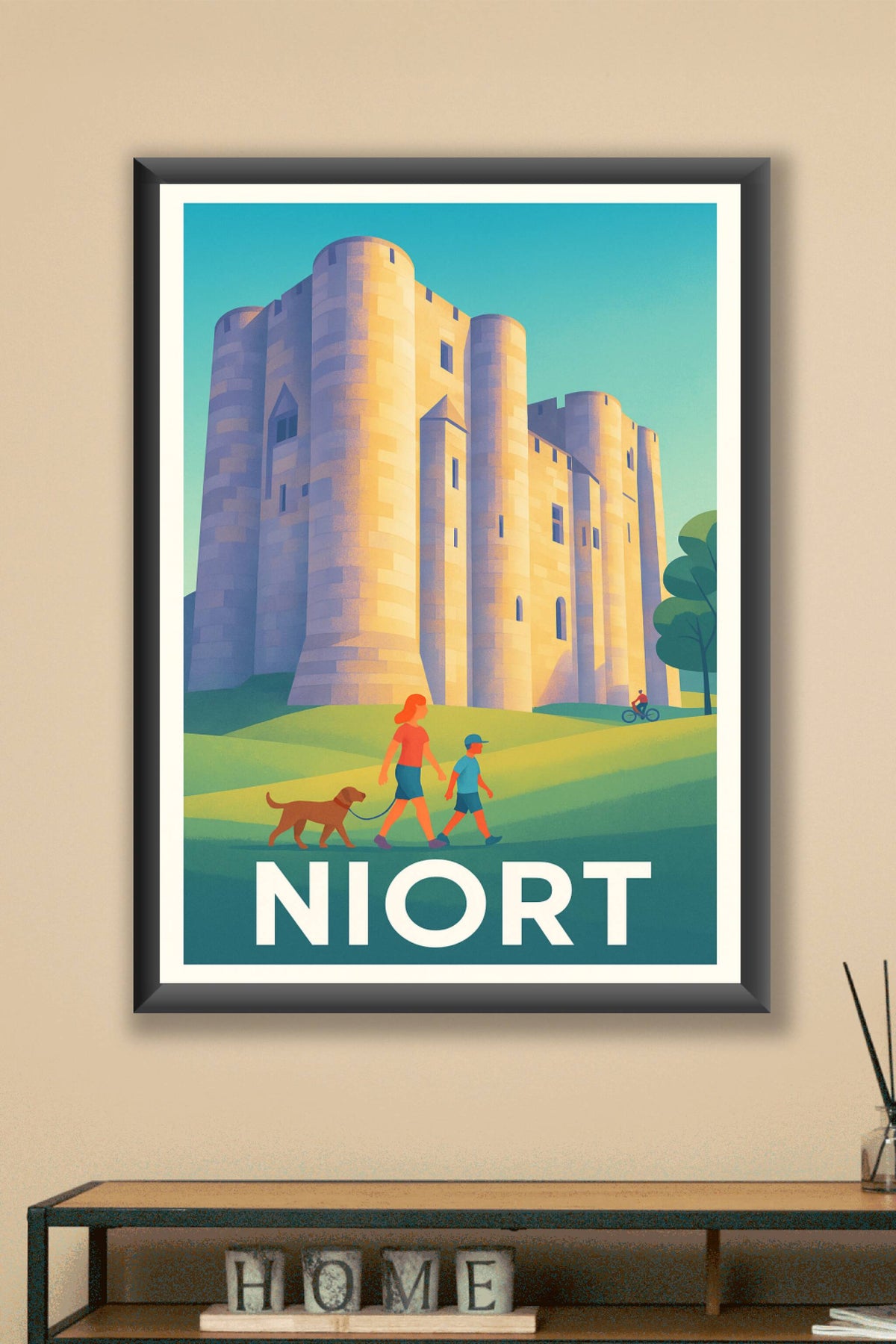 Affiche Niort — L'élégance médiévale au cœur de la ville · poster d'art de Niort