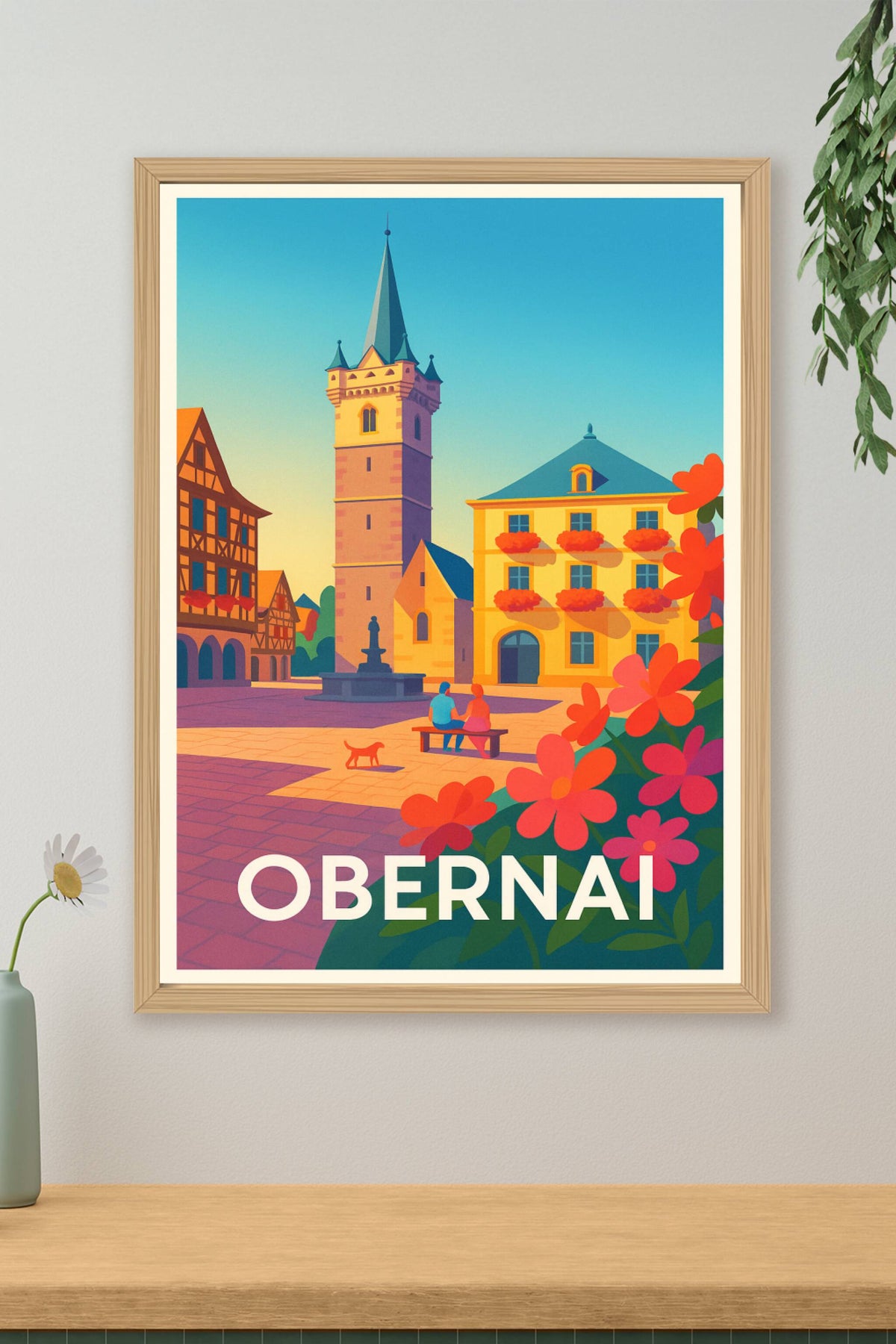 Affiche Obernai — Charme et sérénité au cœur de l'Alsace · poster d'art de Obernai