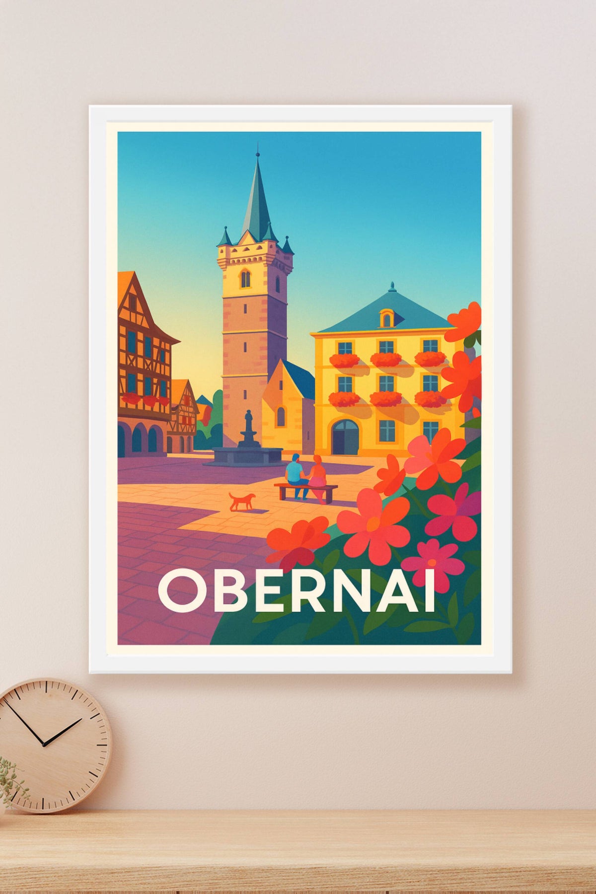 Affiche Obernai — Charme et sérénité au cœur de l'Alsace · poster d'art de Obernai