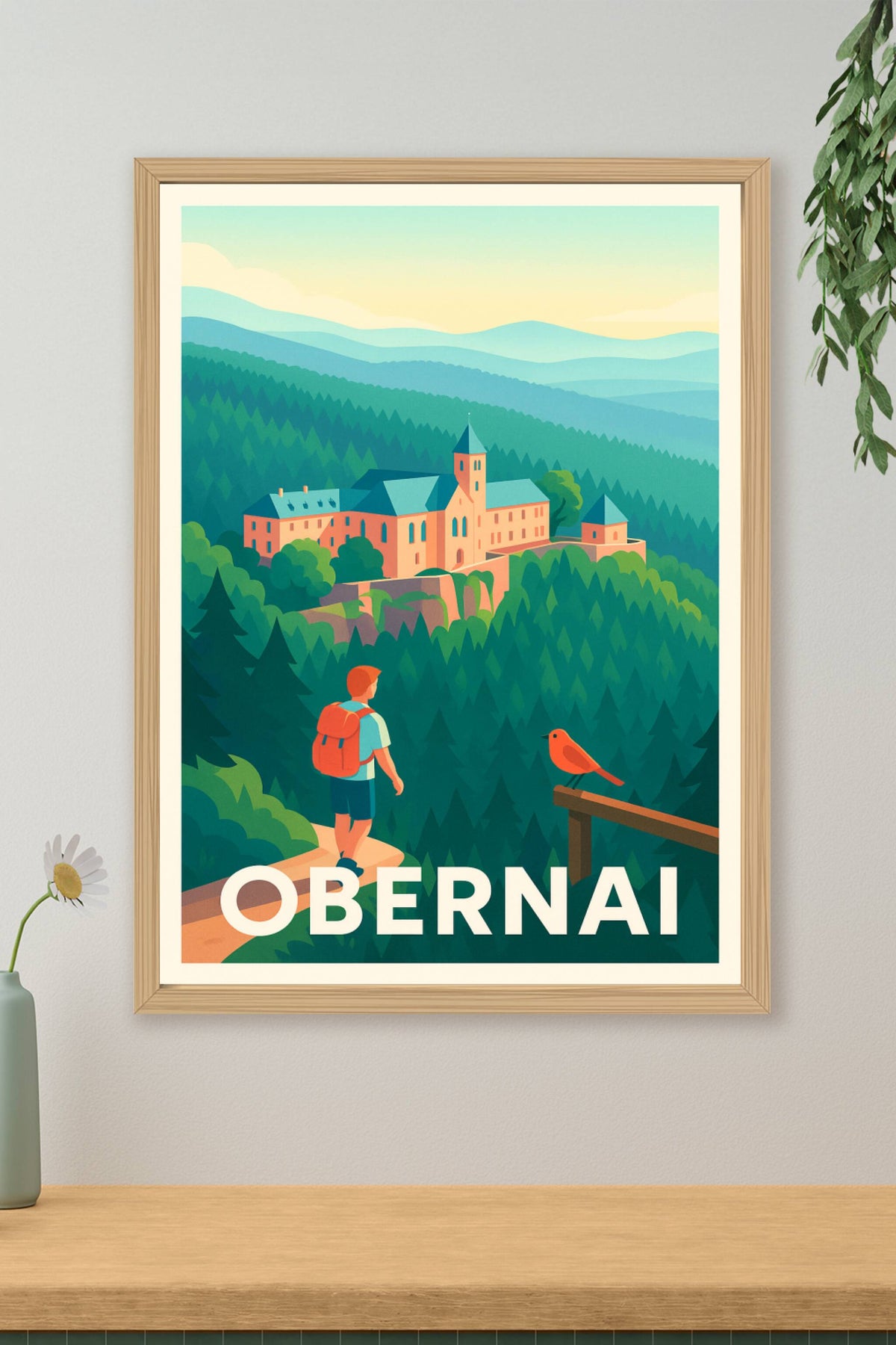 Affiche Obernai — Tranquillité au cœur de la nature alsacienne · poster d'art de Obernai