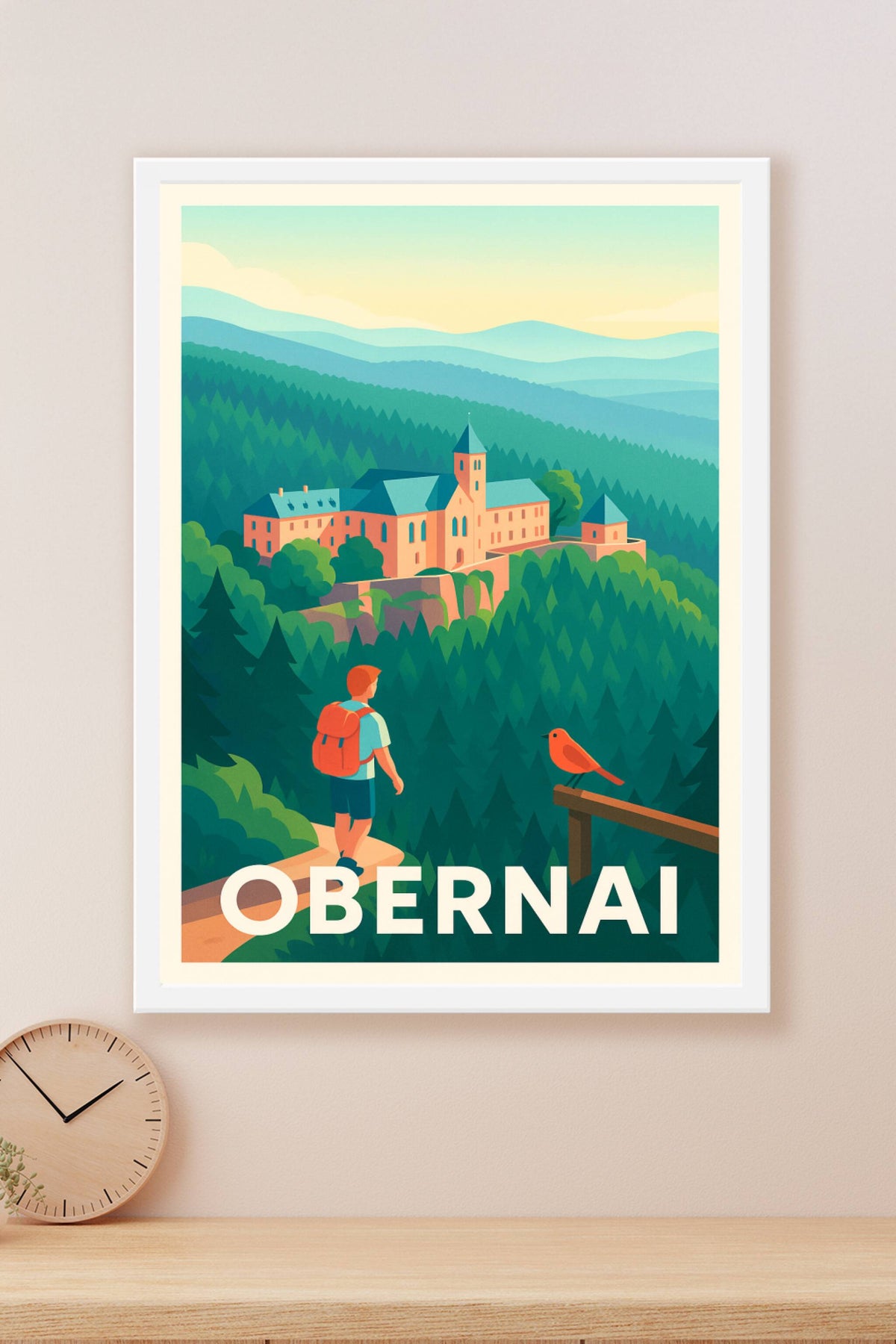 Affiche Obernai — Tranquillité au cœur de la nature alsacienne · poster d'art de Obernai
