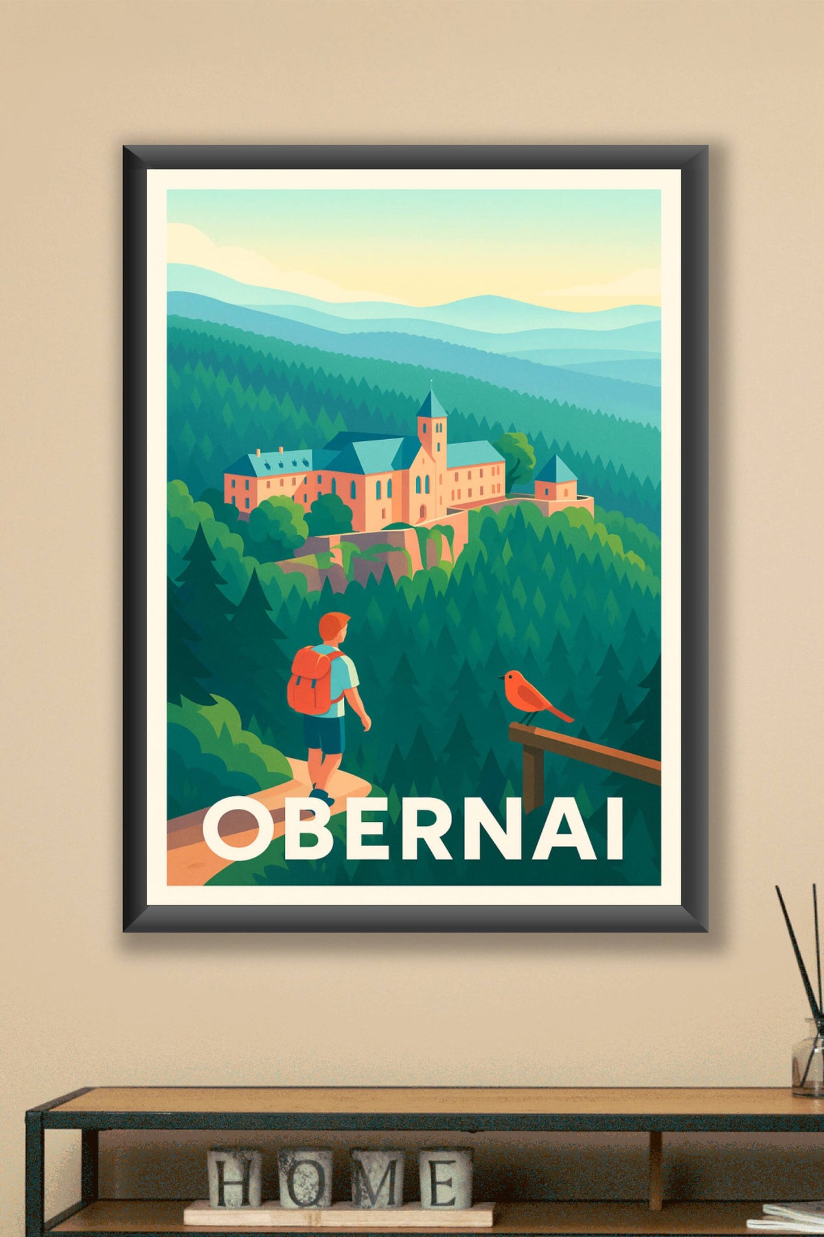 Affiche Obernai — Tranquillité au cœur de la nature alsacienne · poster d'art de Obernai