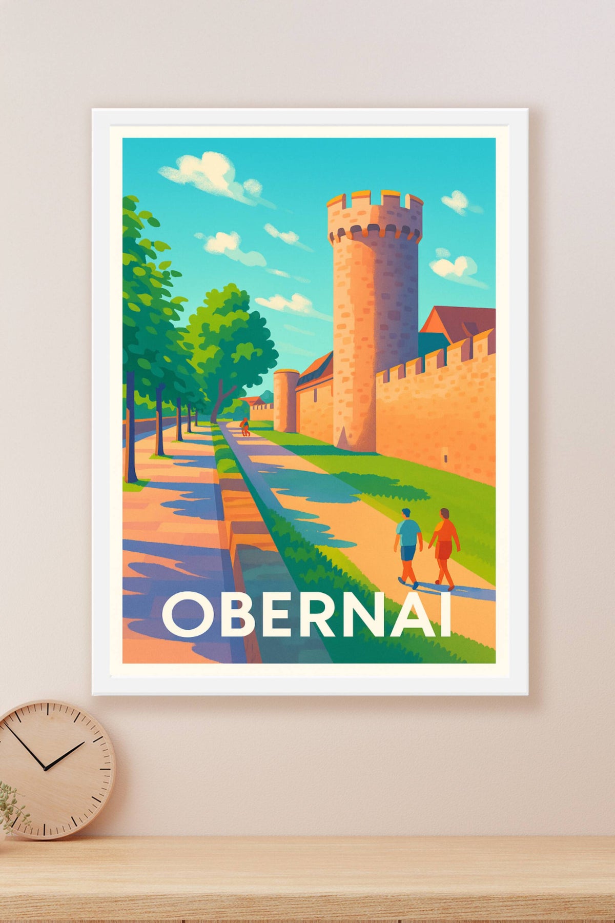 Affiche Obernai — Promenade au cœur des remparts · poster d'art de Obernai