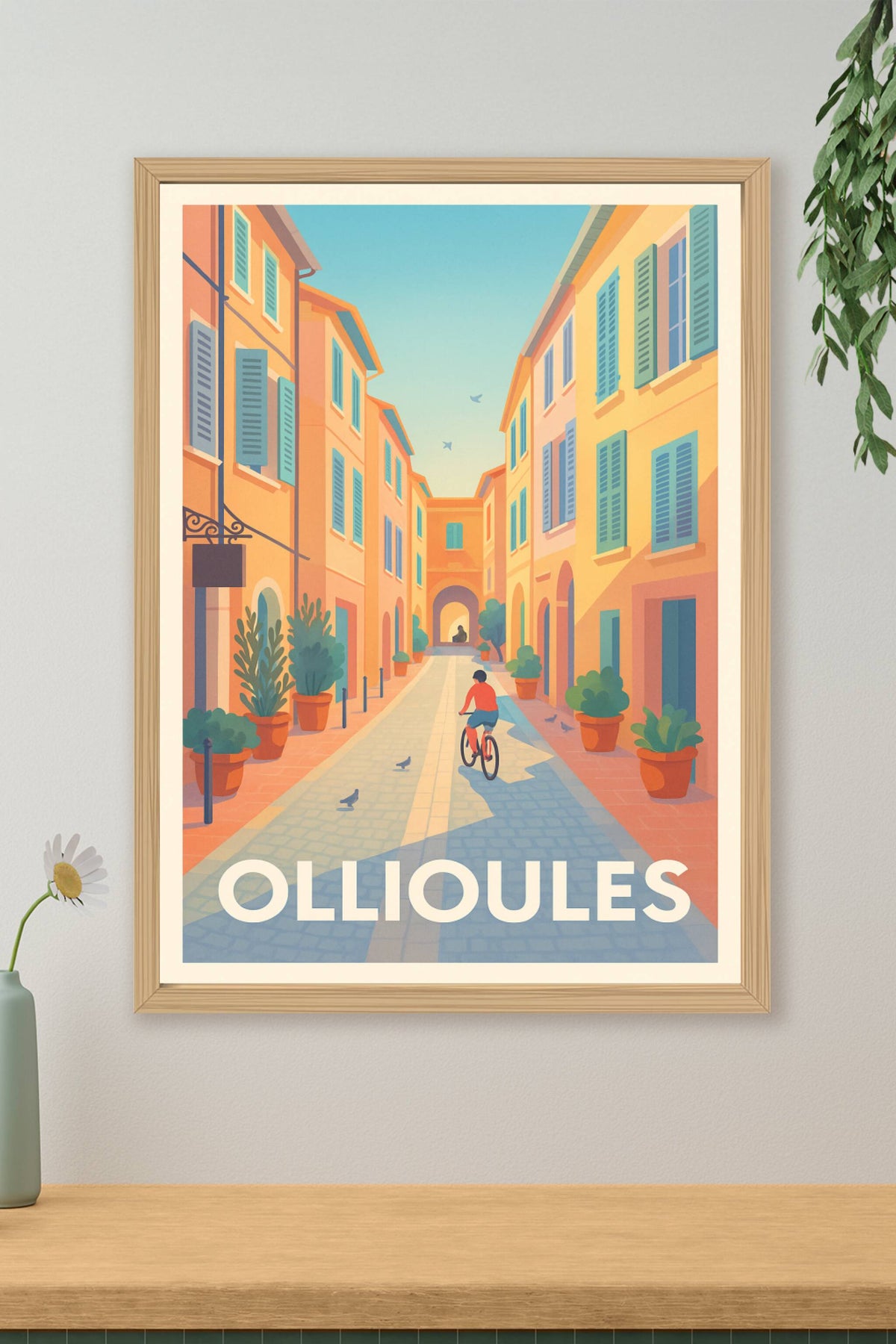 Affiche Ollioules — L'évasion douce au cœur des ruelles ensoleillées · poster d'art de Ollioules