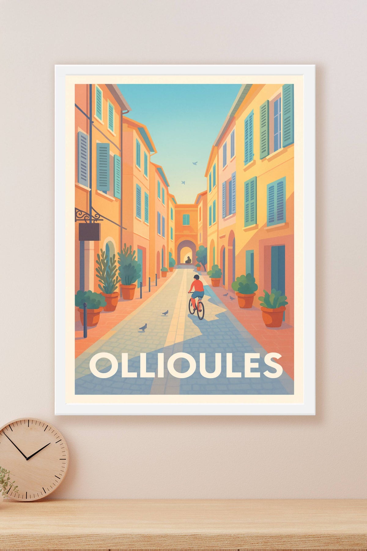 Affiche Ollioules — L'évasion douce au cœur des ruelles ensoleillées · poster d'art de Ollioules