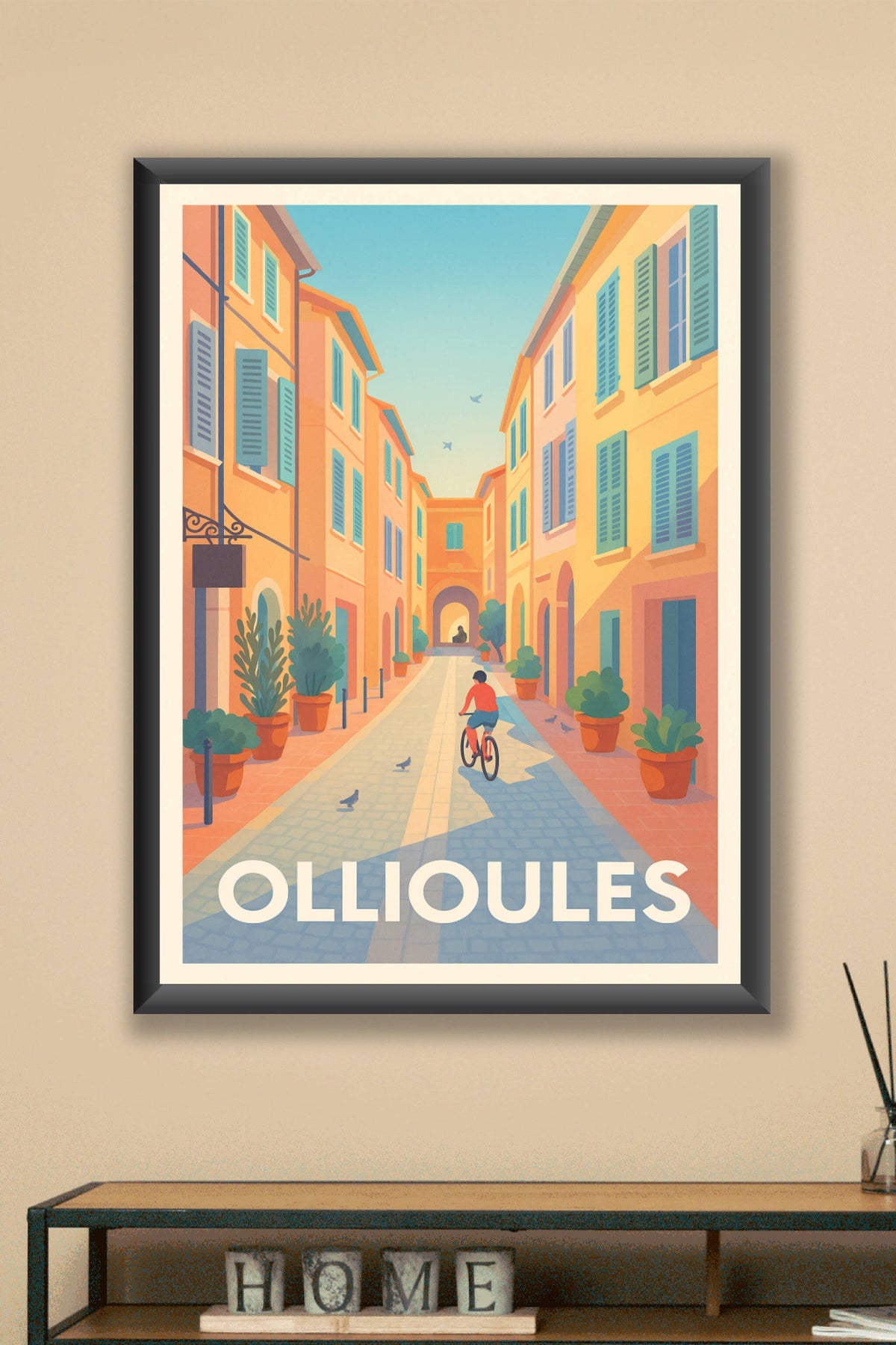 Affiche Ollioules — L'évasion douce au cœur des ruelles ensoleillées · poster d'art de Ollioules