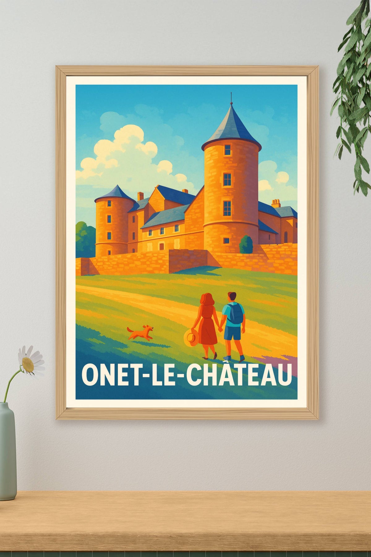 Affiche Onet-le-Château — Une escapade au charme médiéval · poster d'art de Onet-le-Château