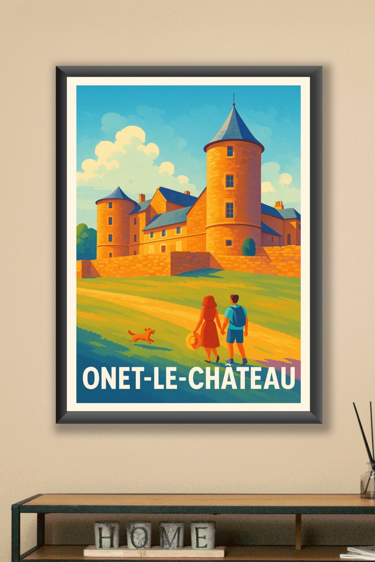 Affiche Onet-le-Château — Une escapade au charme médiéval · poster d'art de Onet-le-Château