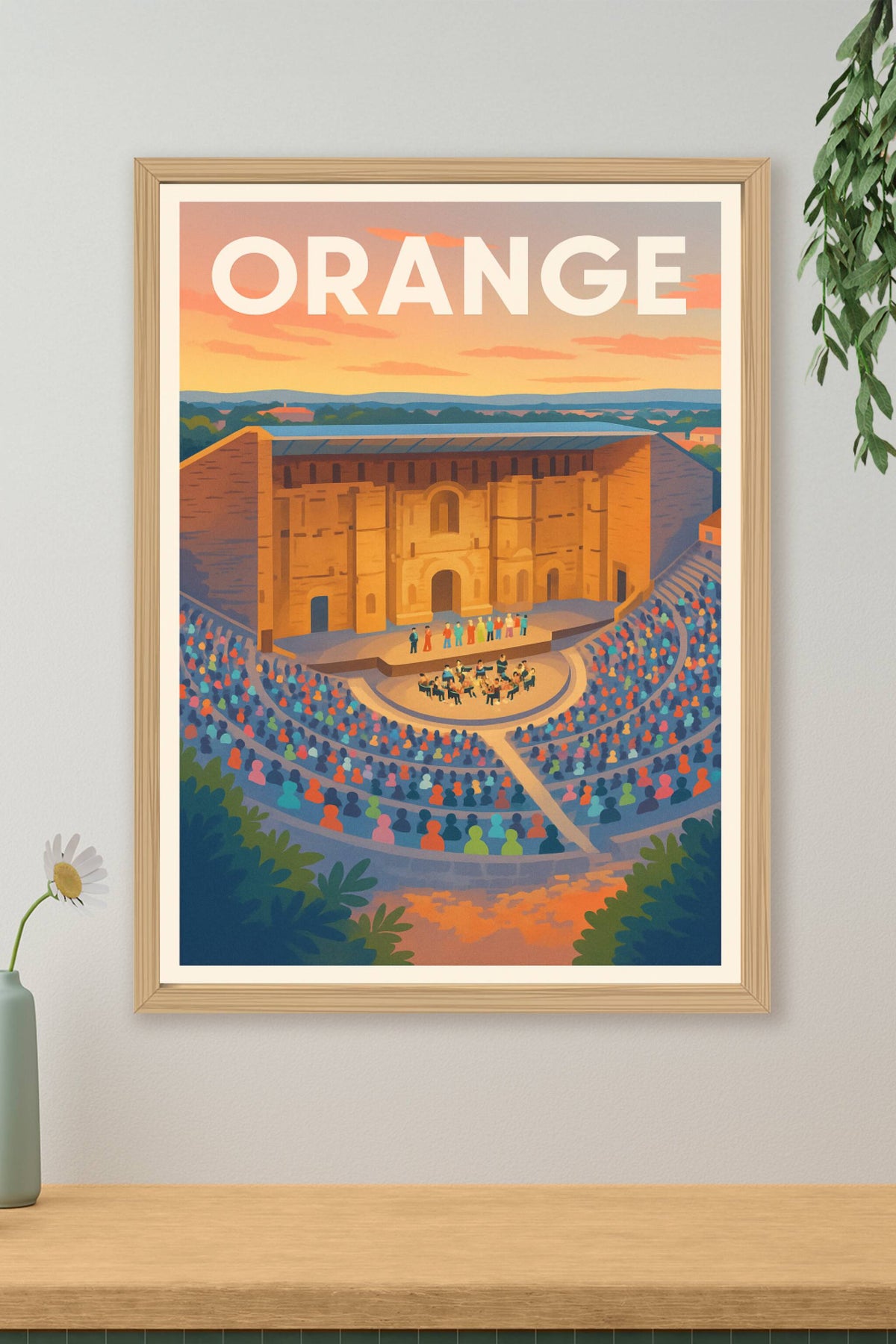 Affiche Orange — Vibrations culturelles au théâtre antique · poster d'art de Orange
