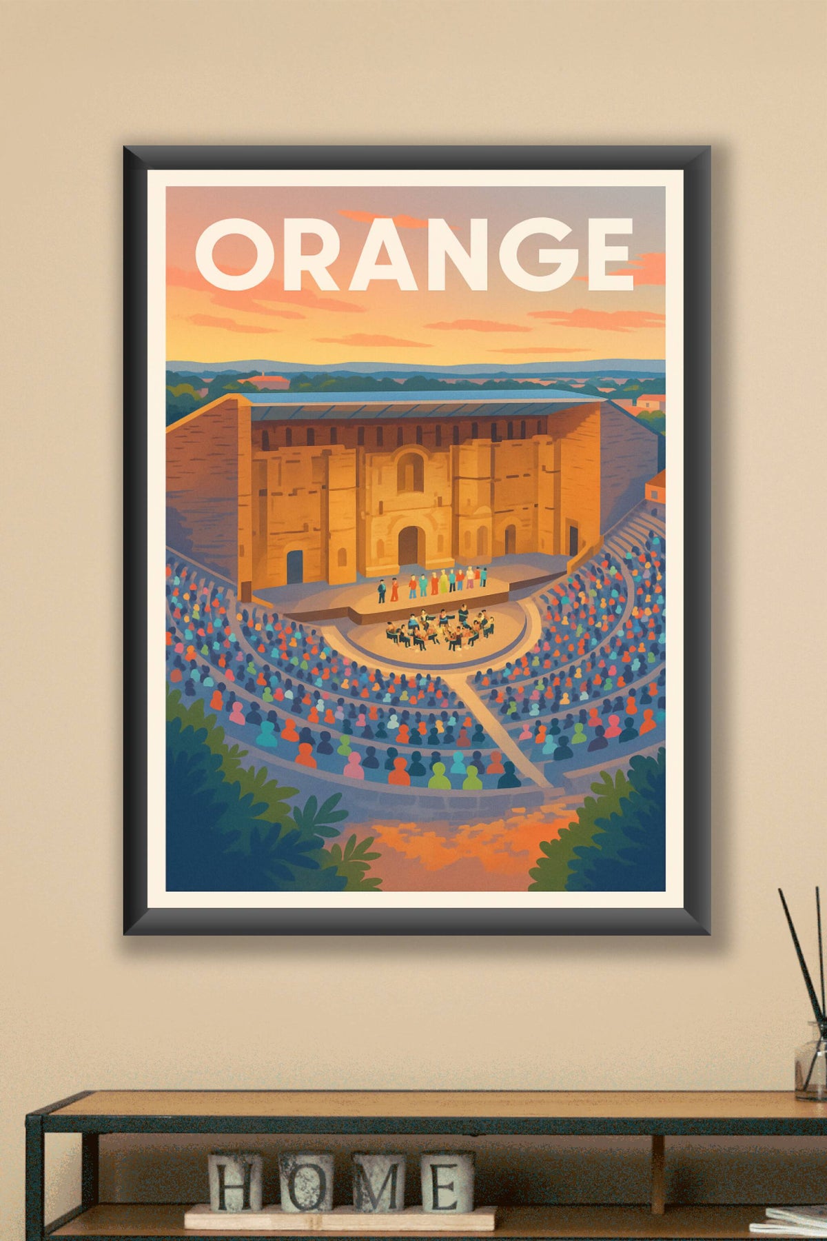 Affiche Orange — Vibrations culturelles au théâtre antique · poster d'art de Orange