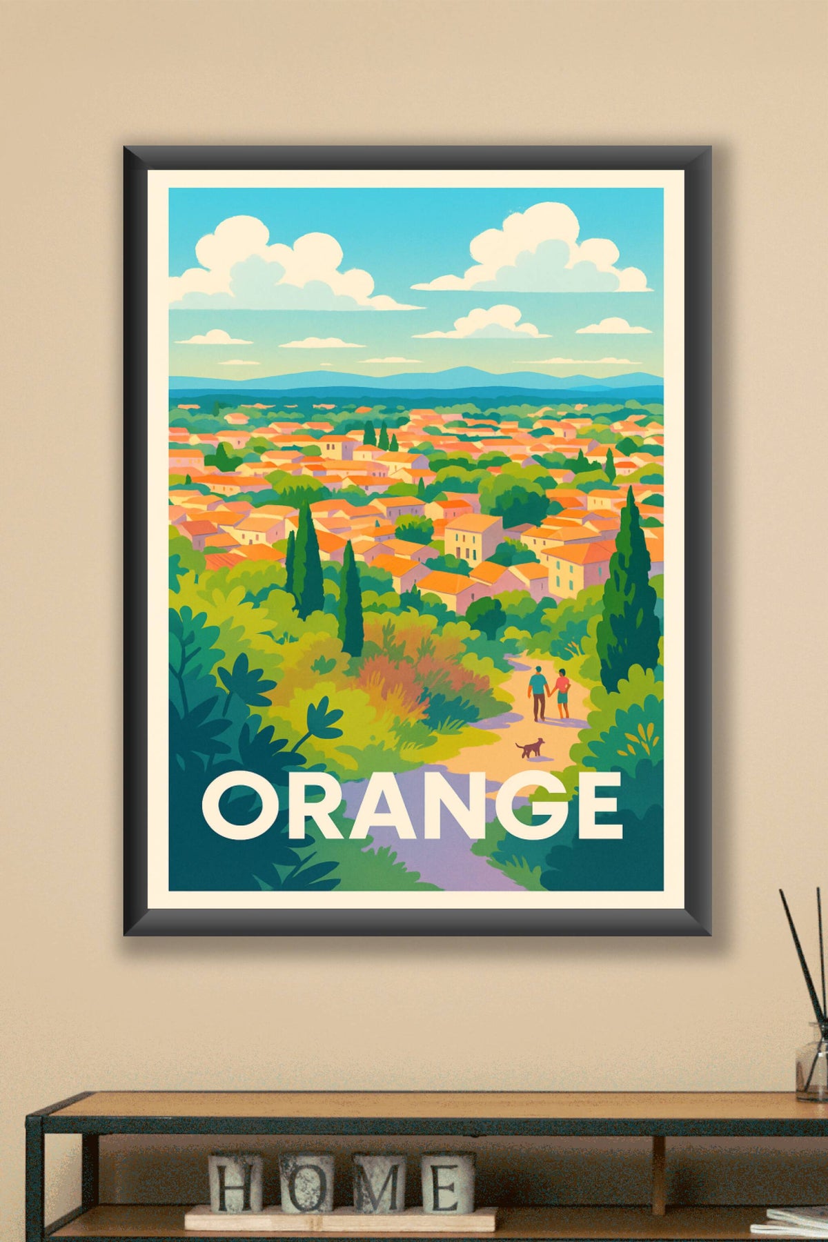 Affiche Orange — Une escapade en Provence ensoleillée · poster d'art de Orange