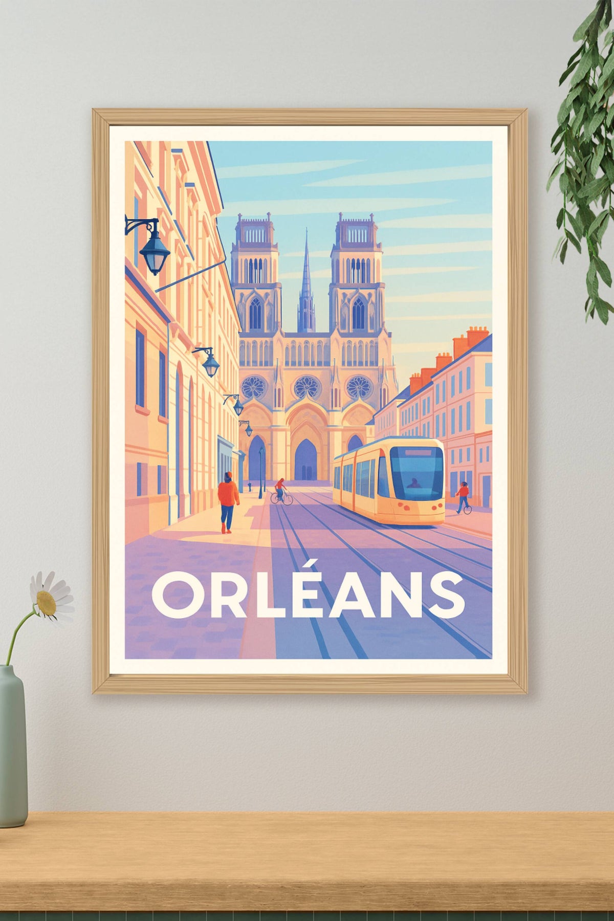Affiche Orléans — Charme et modernité au cœur de la ville · poster d'art de Orléans