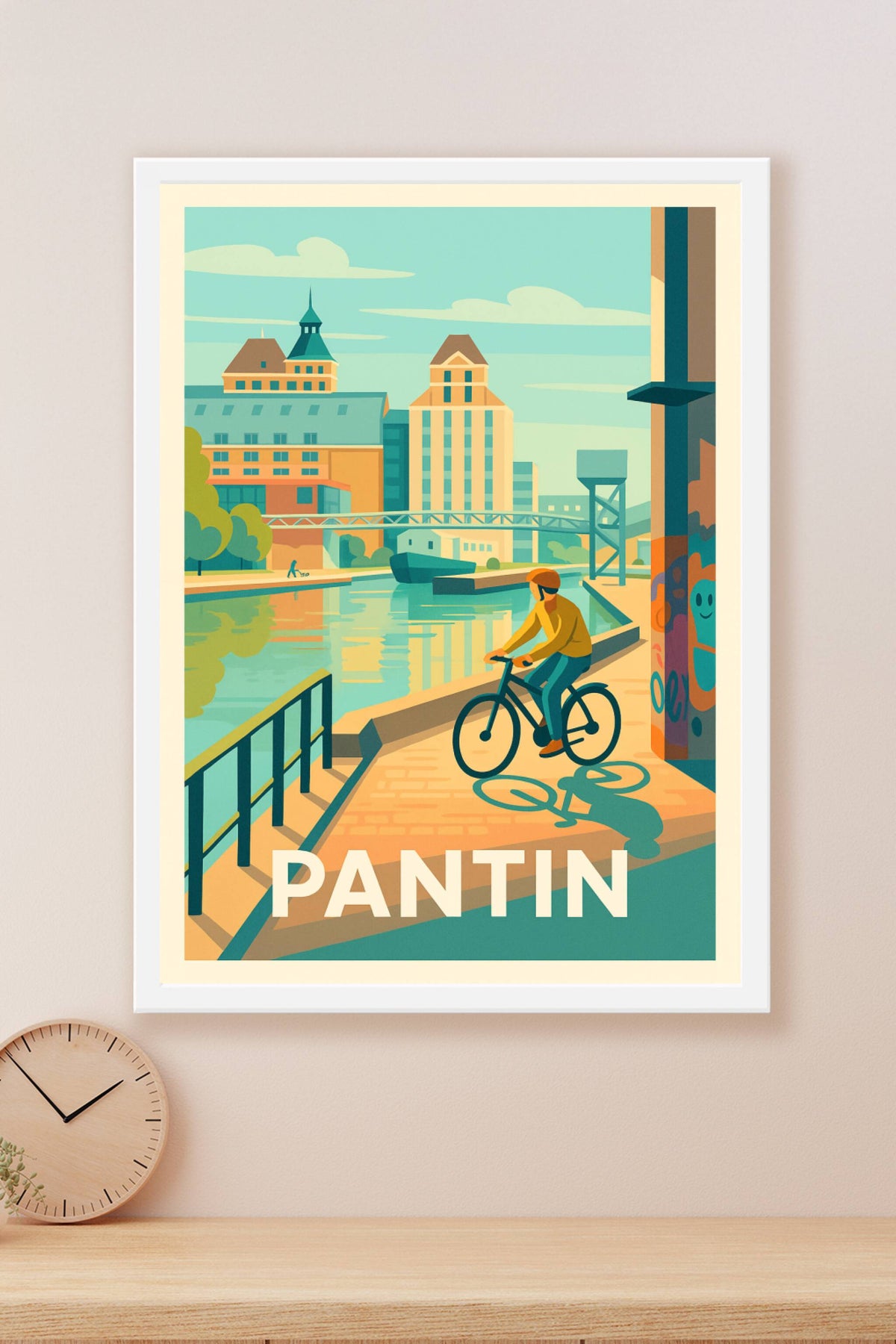 Affiche Pantin — Découvrez l'ambiance urbaine au fil de l'eau · poster d'art de Pantin