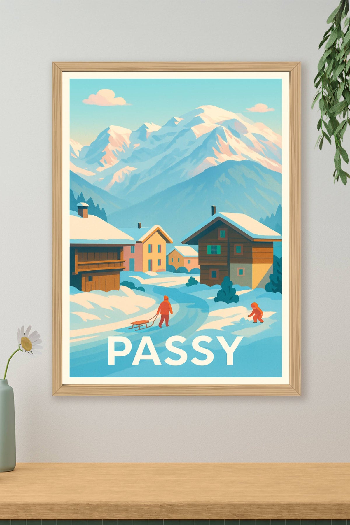 Affiche Passy — Charme hivernal des Alpes françaises · poster d'art de Passy