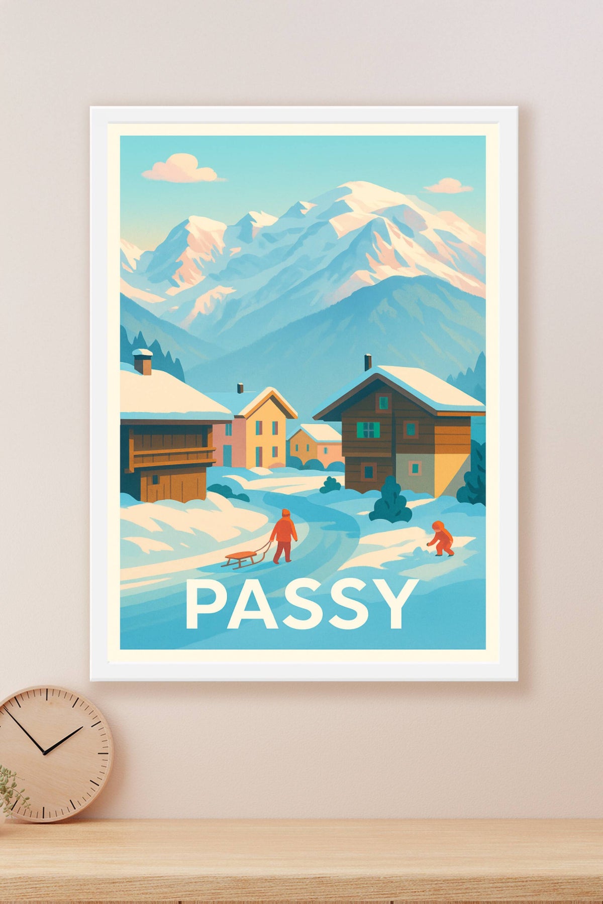 Affiche Passy — Charme hivernal des Alpes françaises · poster d'art de Passy