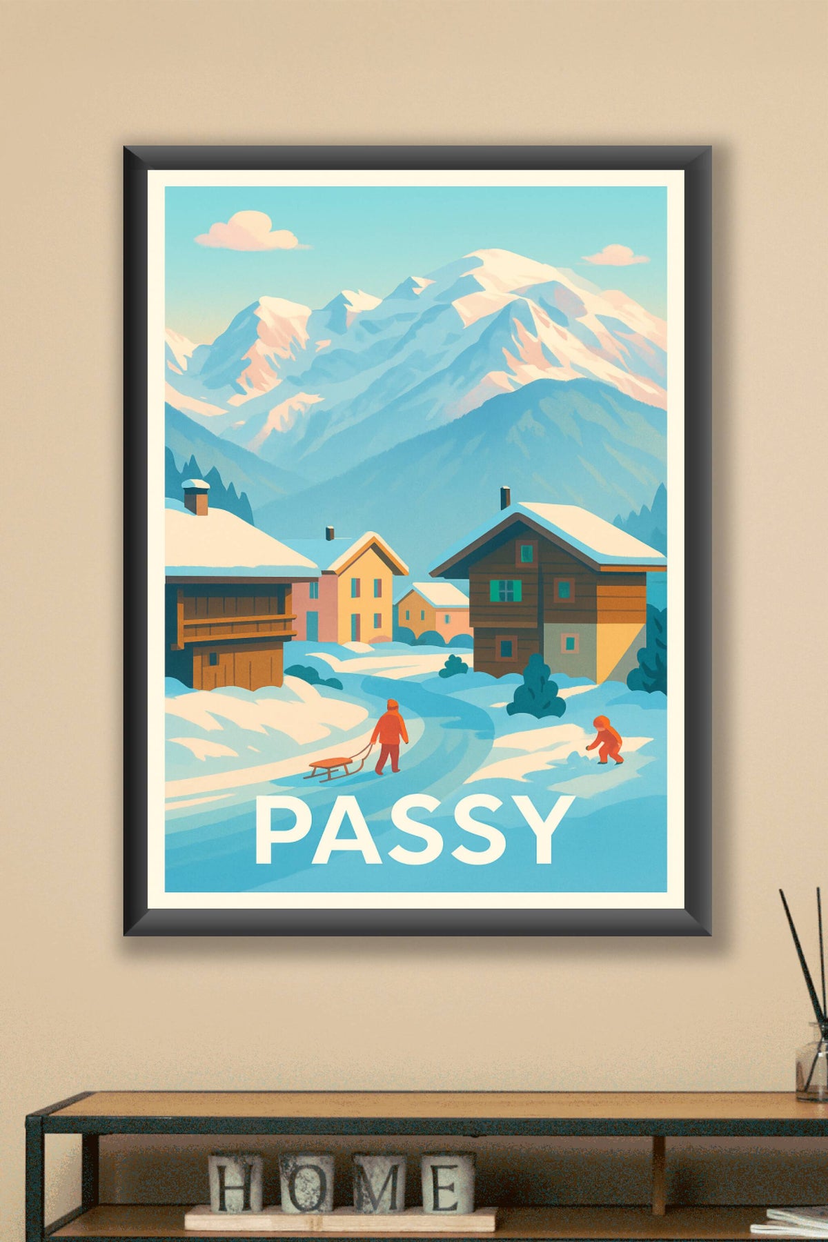 Affiche Passy — Charme hivernal des Alpes françaises · poster d'art de Passy