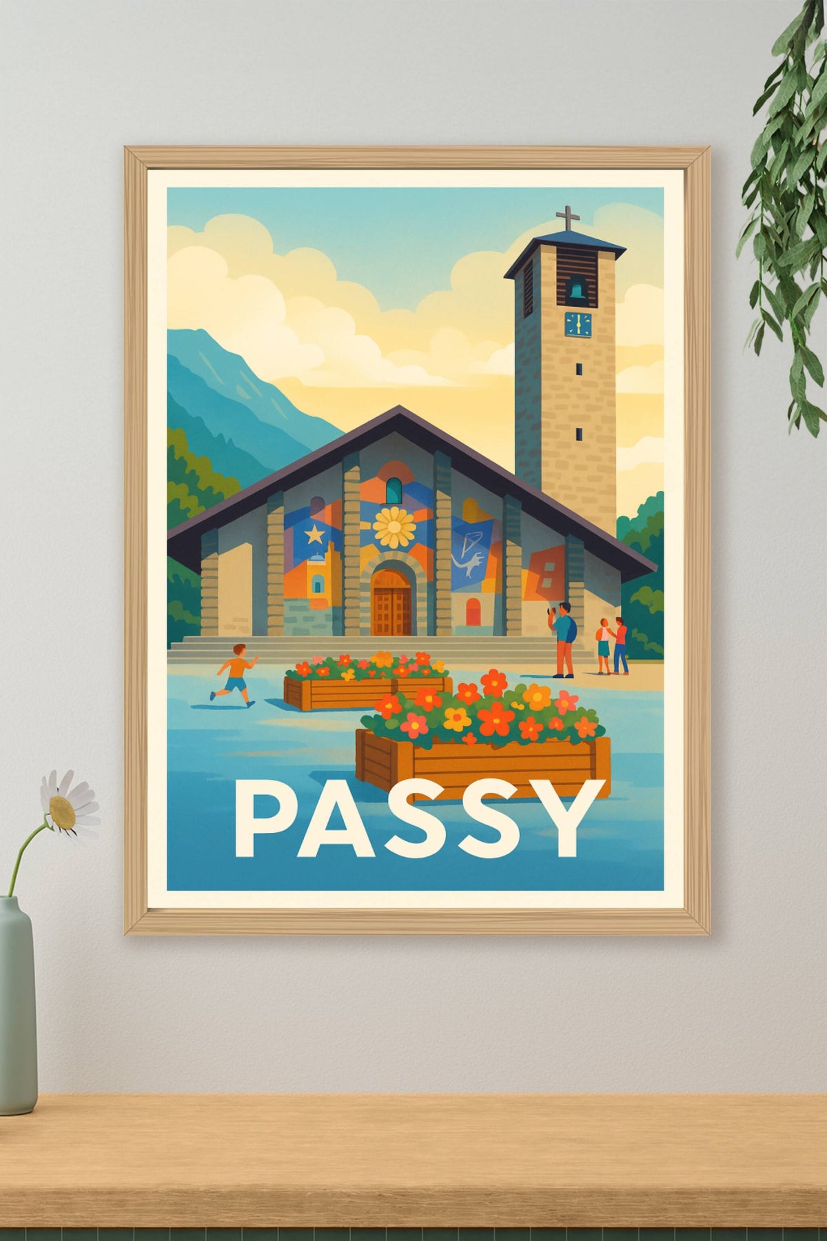 Affiche Passy — Charme alpin et éclat floral · poster d'art de Passy