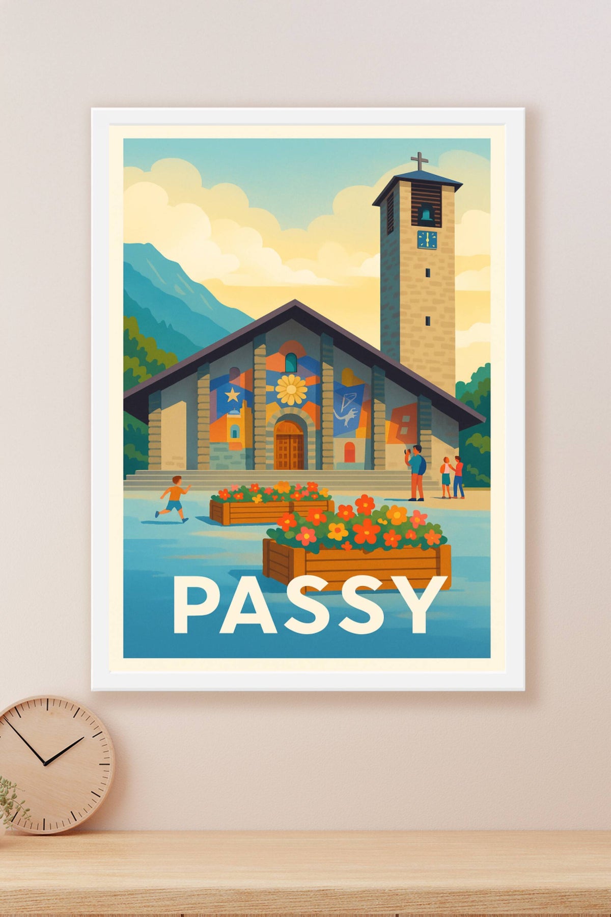Affiche Passy — Charme alpin et éclat floral · poster d'art de Passy