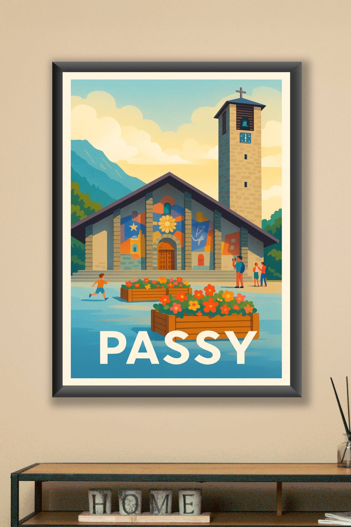 Affiche Passy — Charme alpin et éclat floral · poster d'art de Passy