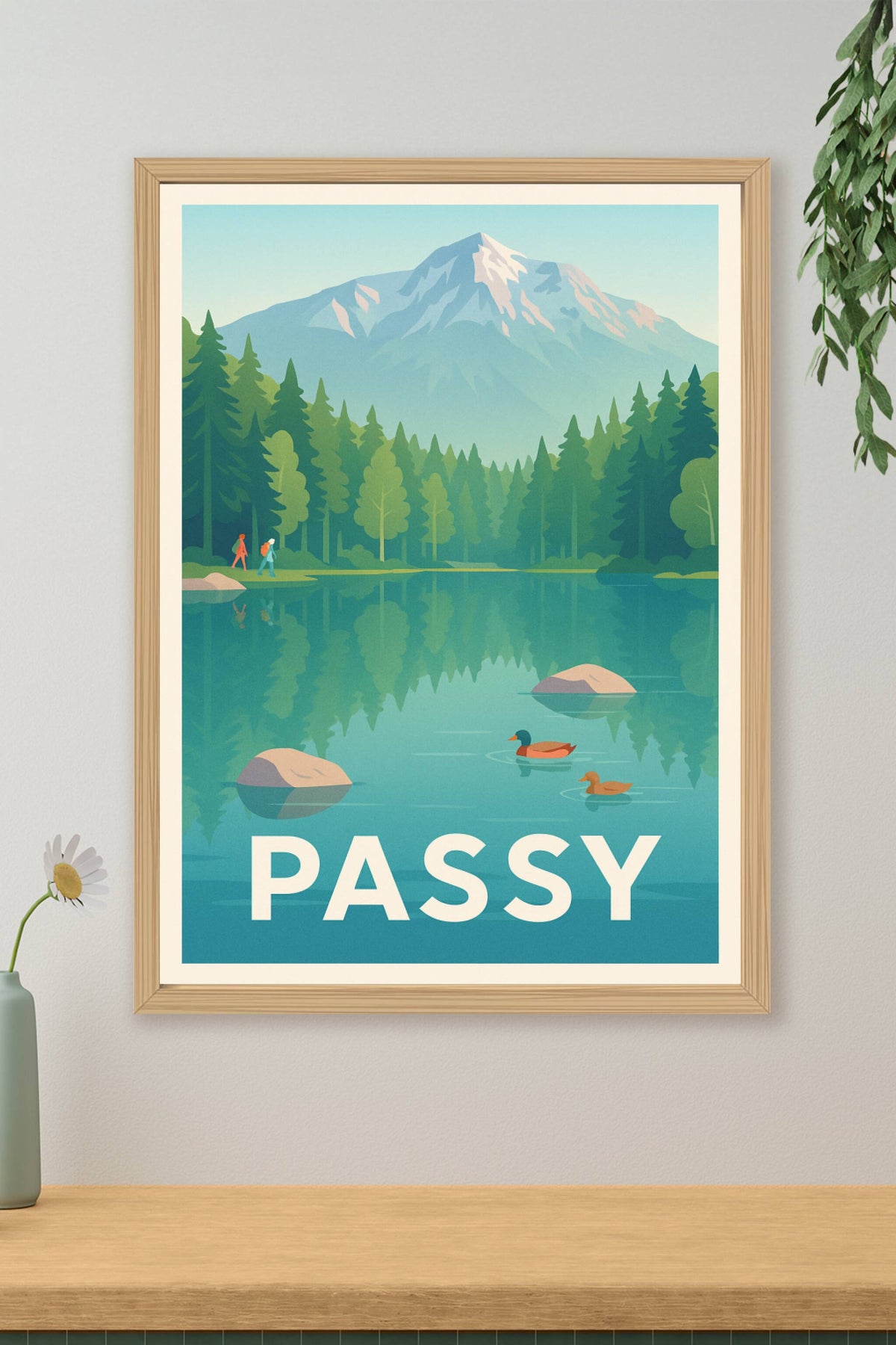 Affiche Passy — Escapade paisible au lac de montagne · poster d'art de Passy