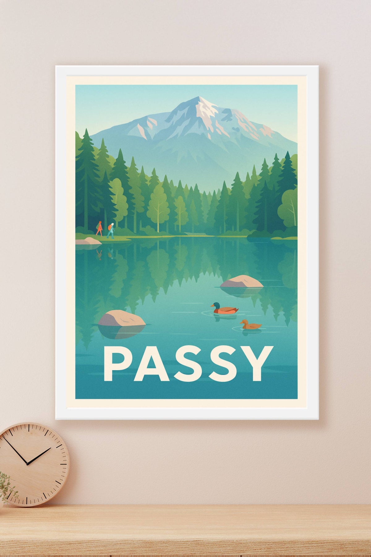 Affiche Passy — Escapade paisible au lac de montagne · poster d'art de Passy