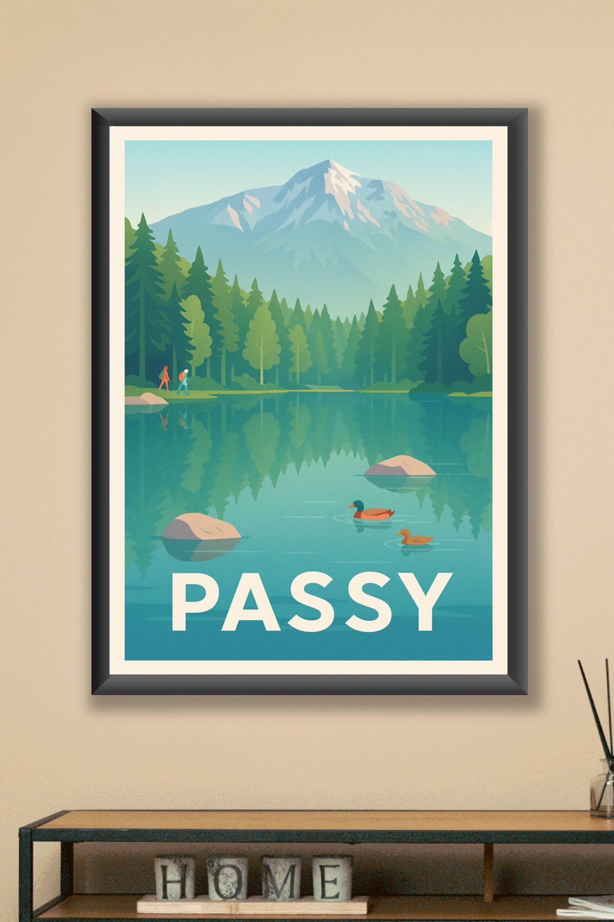 Affiche Passy — Escapade paisible au lac de montagne · poster d'art de Passy