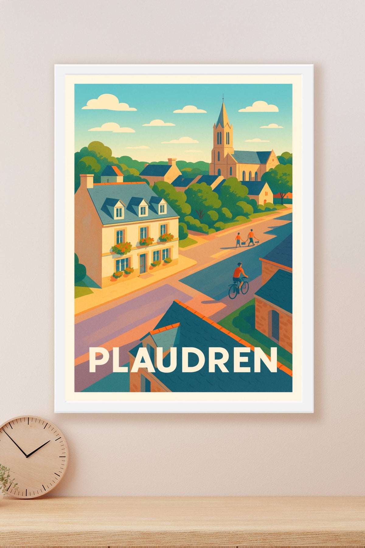Affiche Plaudren — Charme paisible de village breton · poster d'art de Plaudren