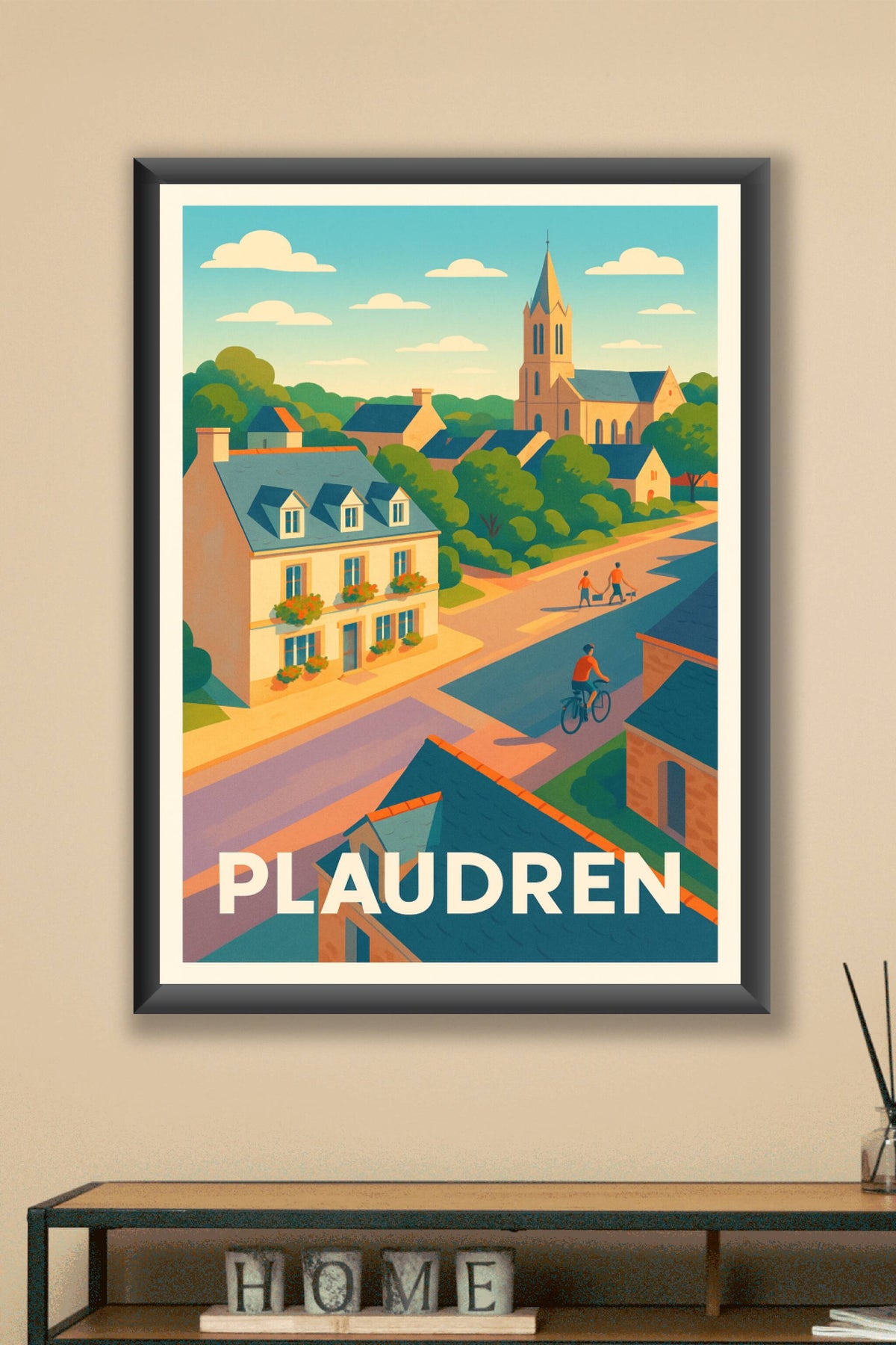 Affiche Plaudren — Charme paisible de village breton · poster d'art de Plaudren